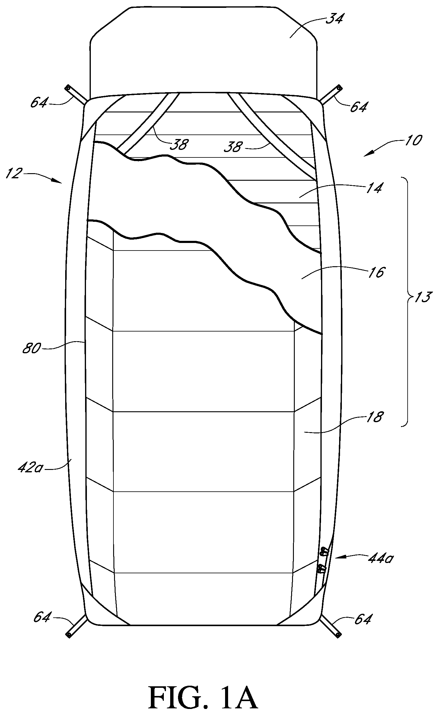 Patent US11812879 Figure 1 – Modular portable bedding system