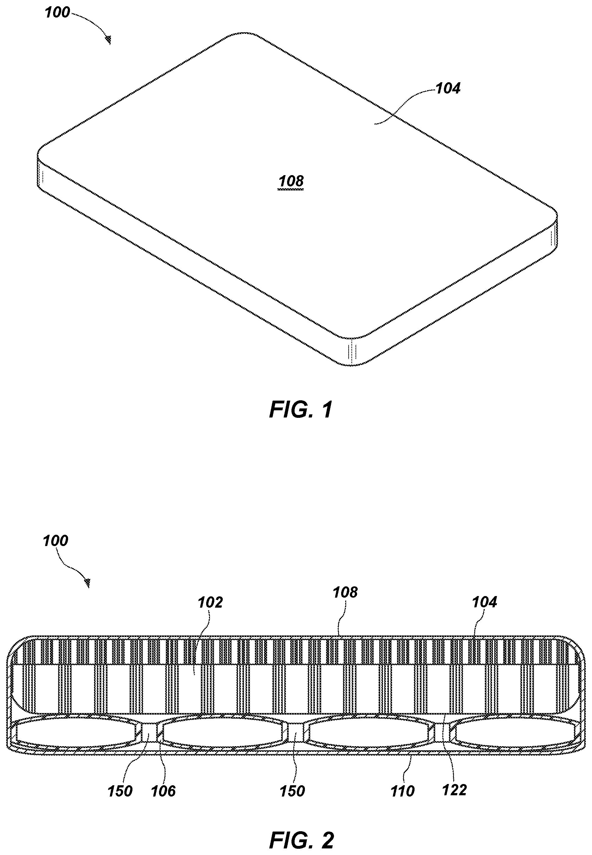 Patent US11812880 Figure 1 – Pillow including gelatinous elastomer cushioning materials