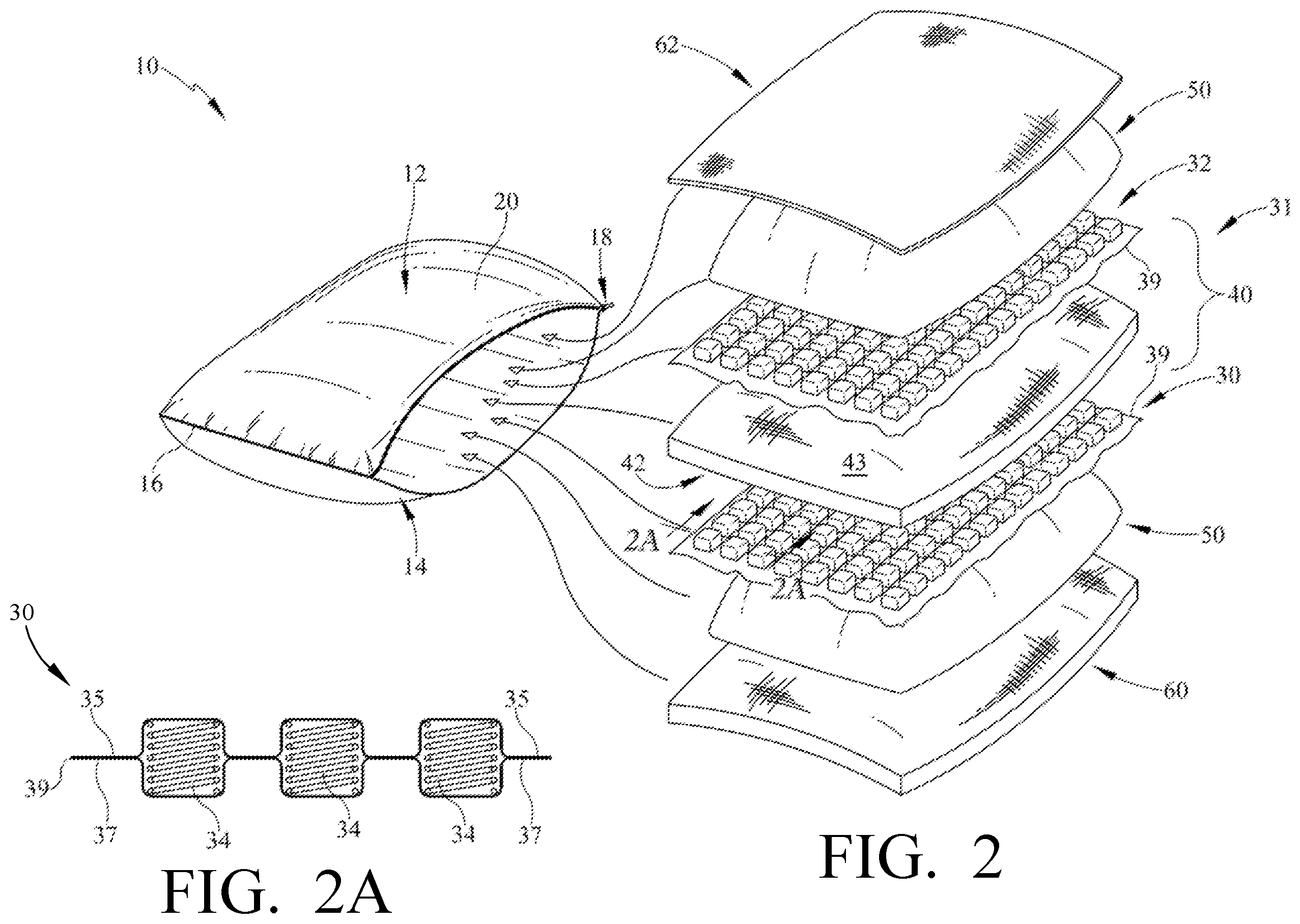 Patent US11812881 Figure 2 – Hybrid pillow