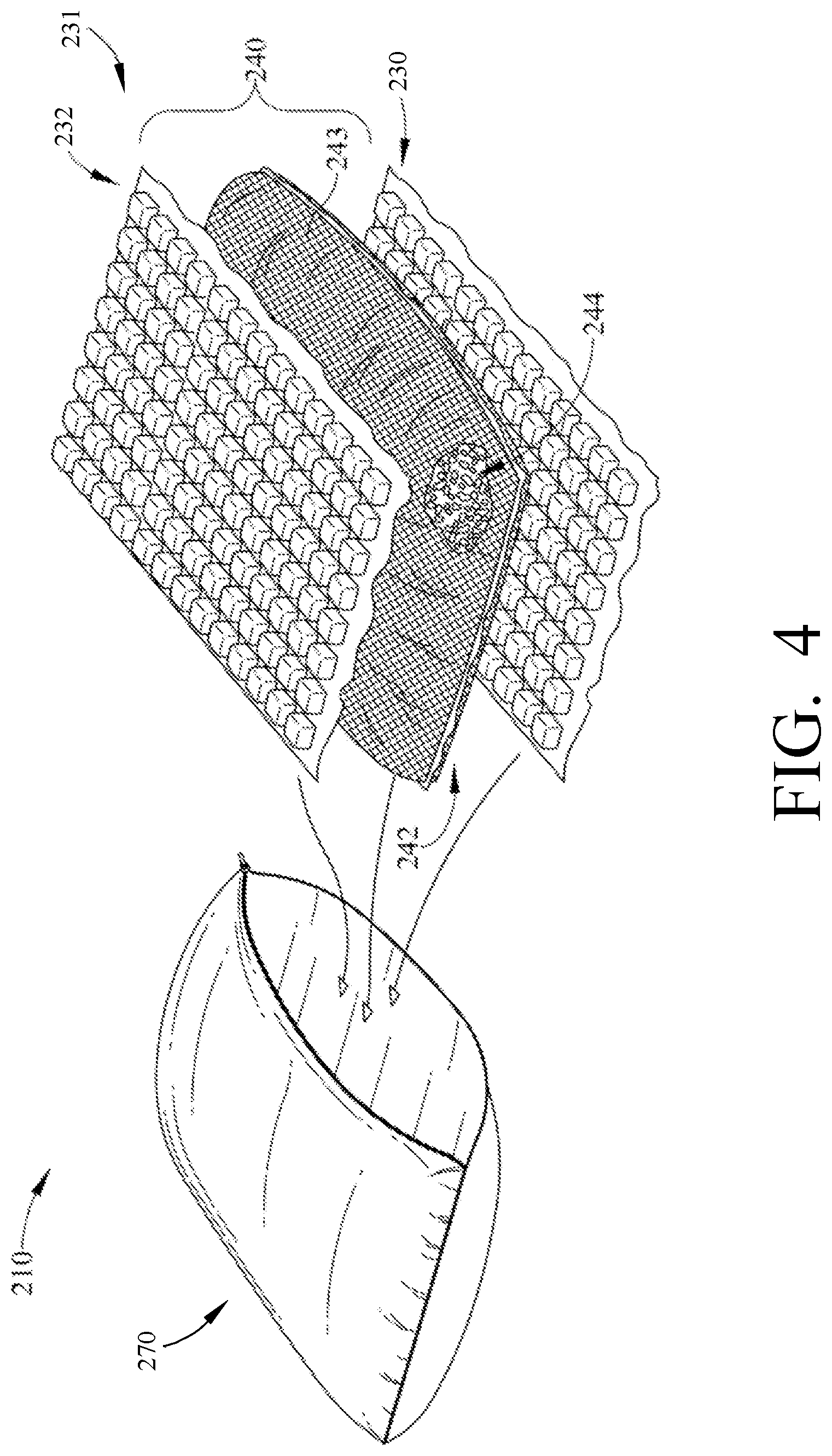 Patent US11812881 Figure 4 – Hybrid pillow