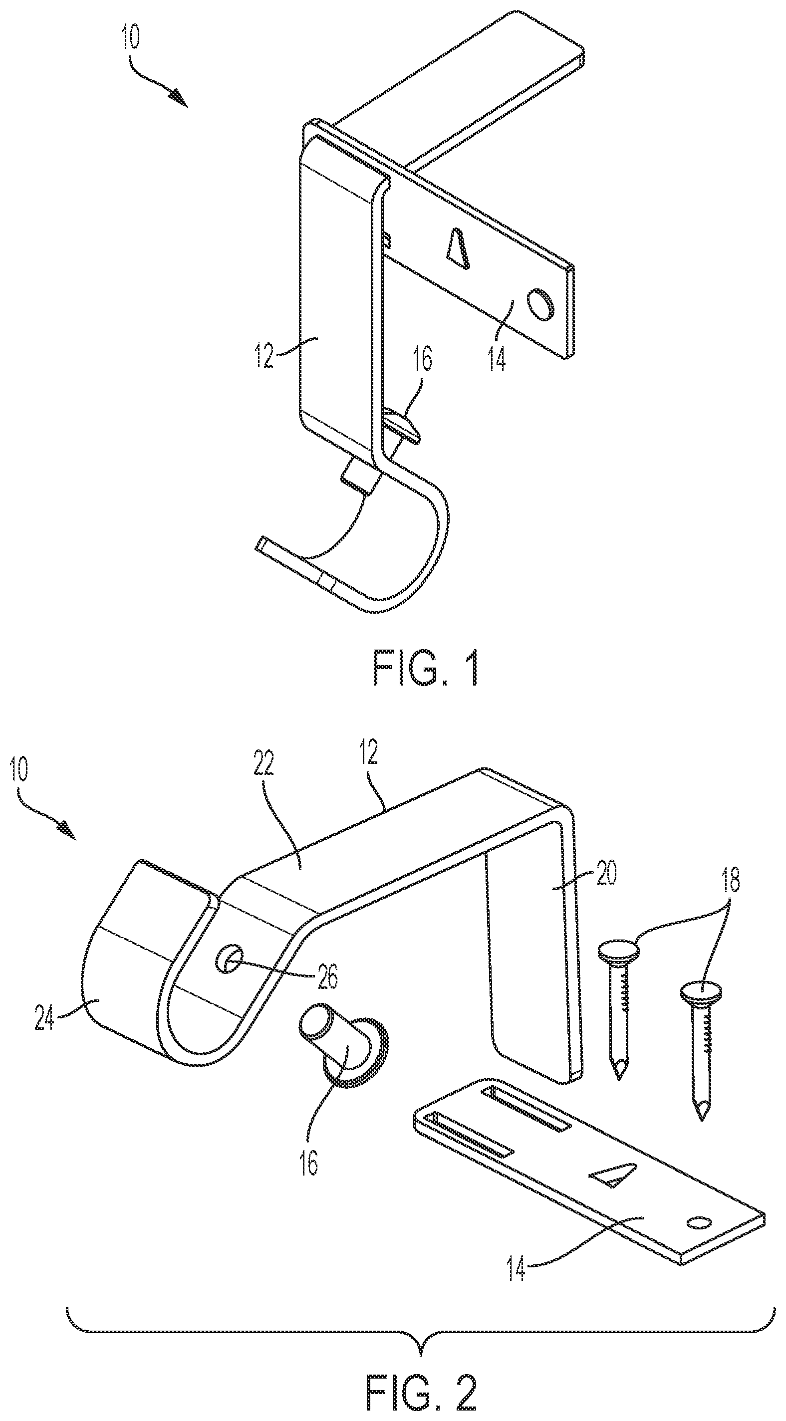 Patent US11812883 Figure 1 – Curtain rod bracket