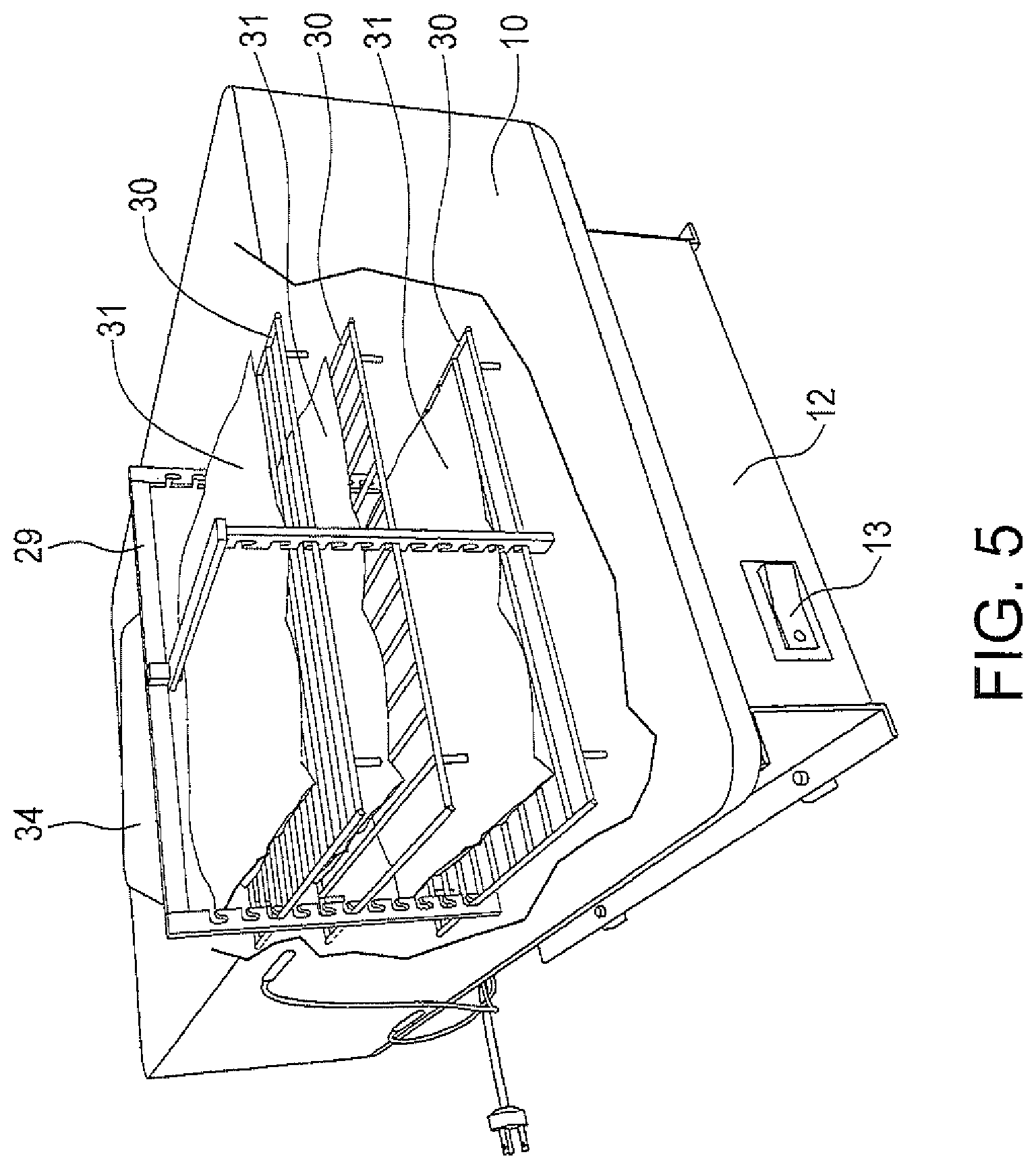 Patent US11812884 Figure 3 – Cooking rack system using liquid bath