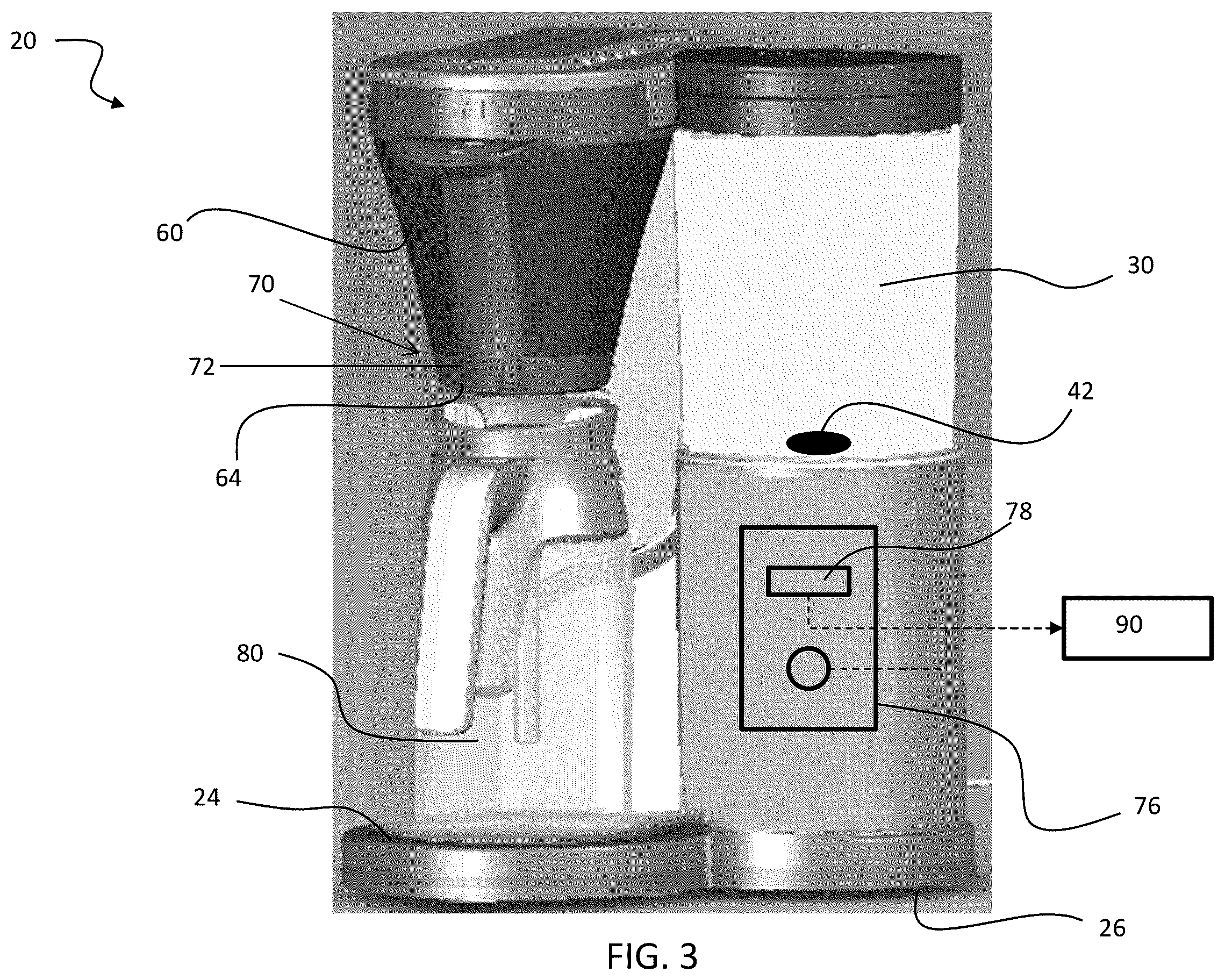 Patent US11812885 Figure 3 – Automatic coffee maker and method of preparing a brewed beverage