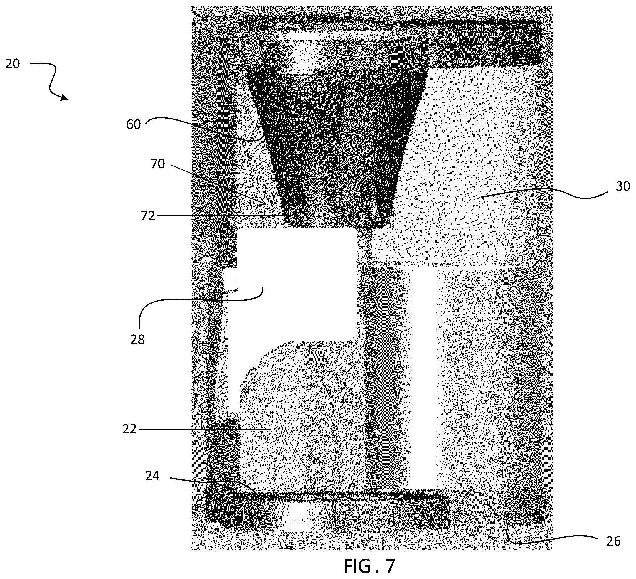 Patent US11812885 Figure 7 – Automatic coffee maker and method of preparing a brewed beverage