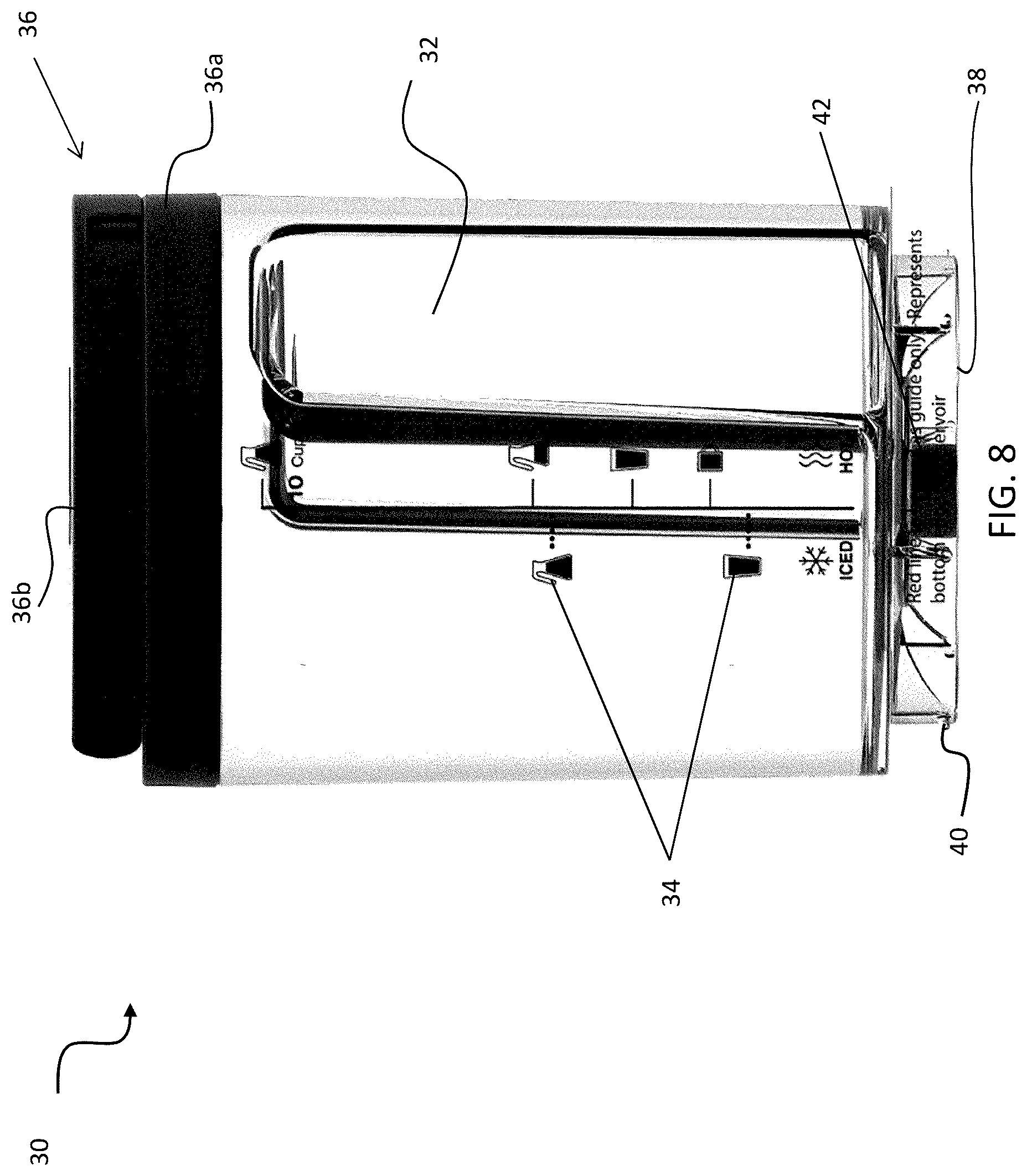 Patent US11812885 Figure 8 – Automatic coffee maker and method of preparing a brewed beverage