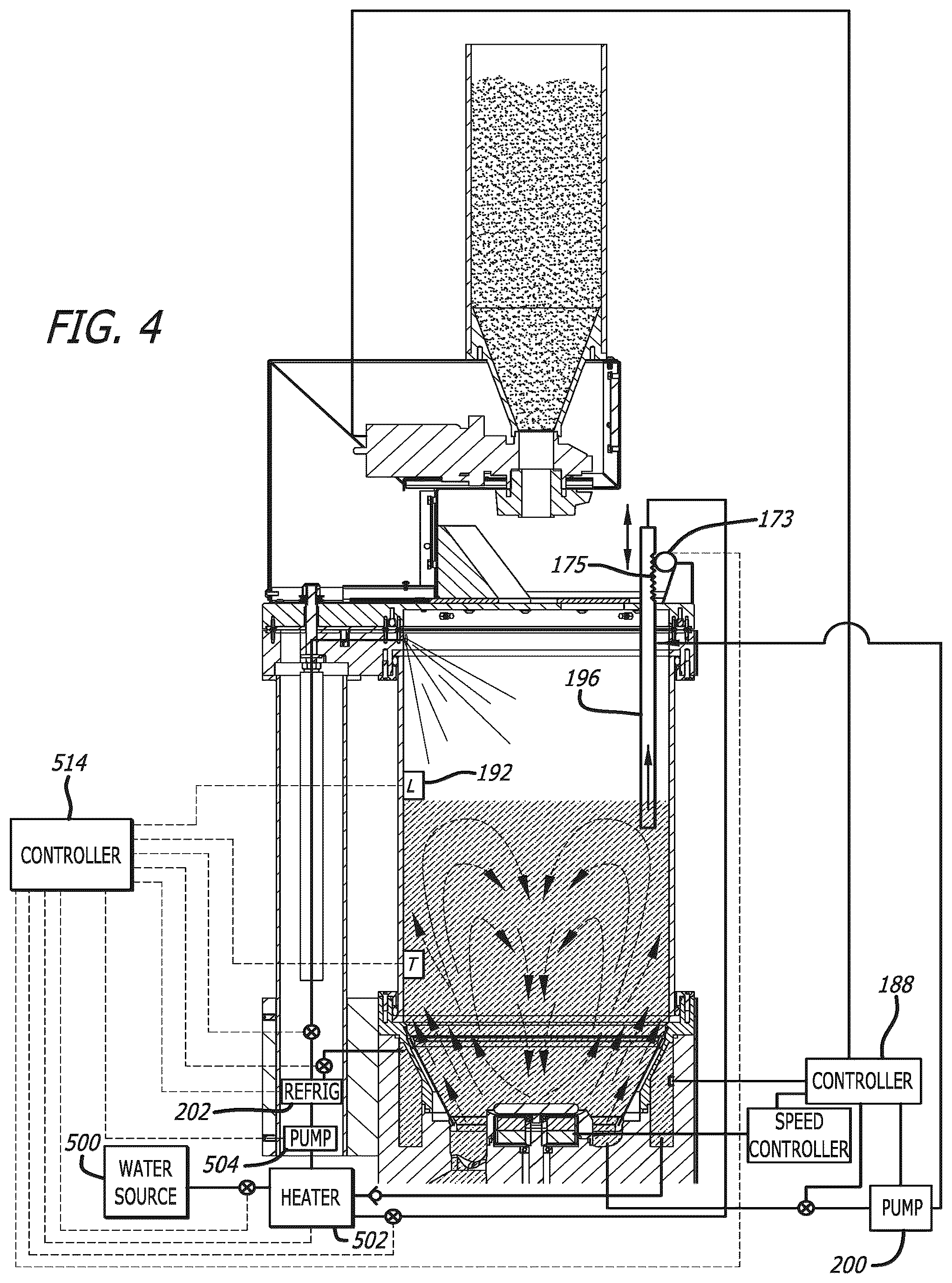 Patent US11812888 Figure 4 – Magnetically driven beverage brewing and cleaning system
