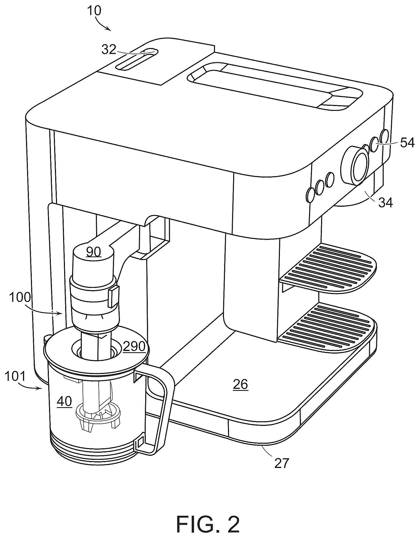 Patent US11812892 Figure 2 – Fluid texturing device