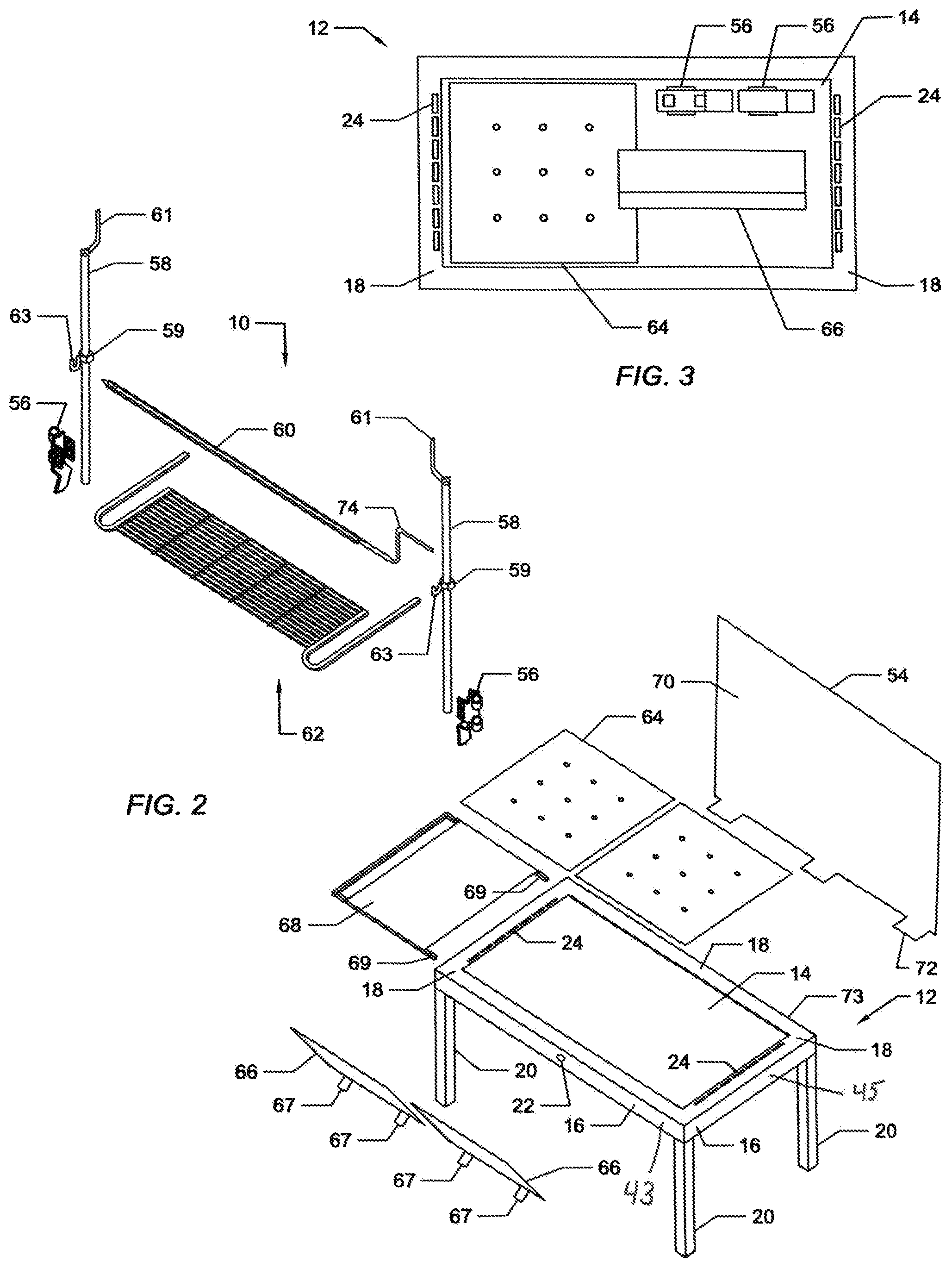 Patent US11812893 Figure 2 – Storable grill