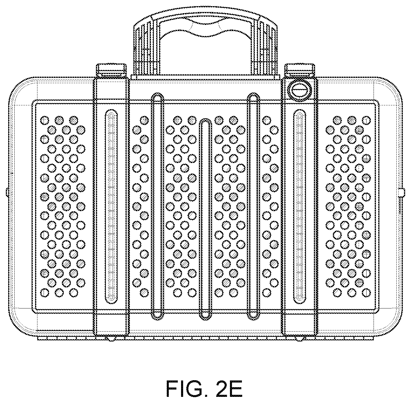 Patent US11812894 Figure 7 – Portable grill having low-temperature exterior casing