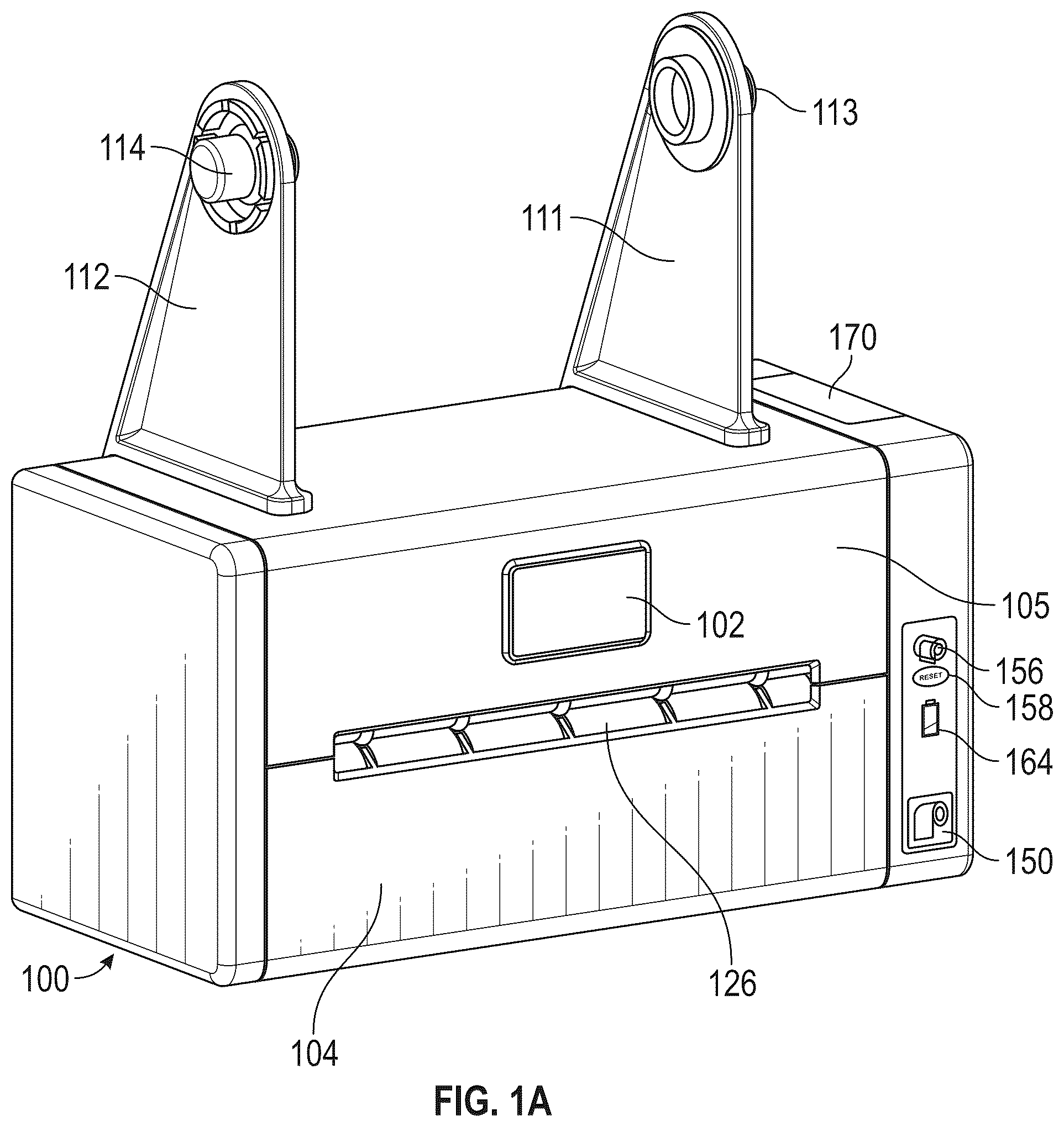 Patent US11812897 Figure 1 – Dispensing assembly for paper products
