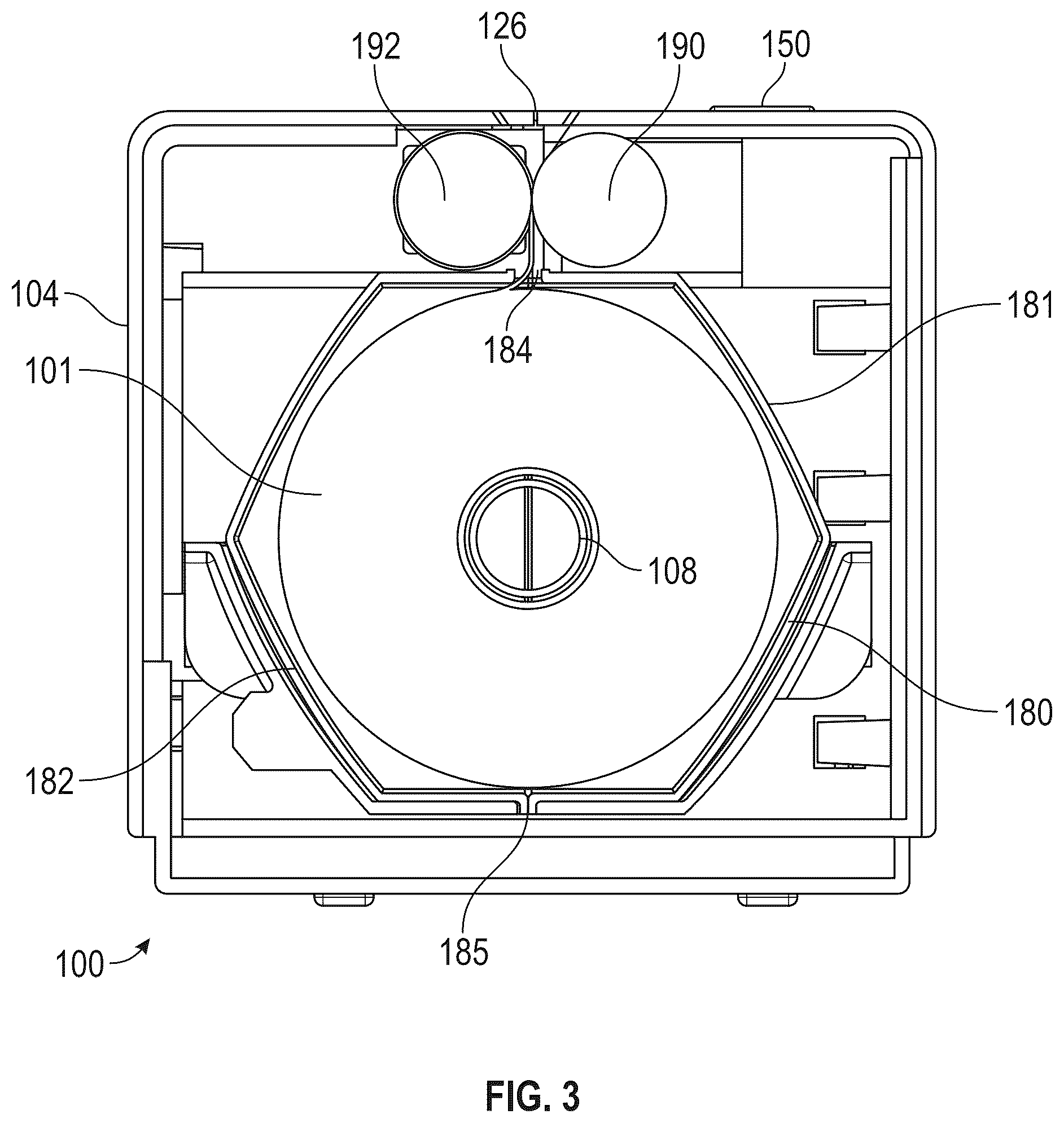 Patent US11812897 Figure 4 – Dispensing assembly for paper products