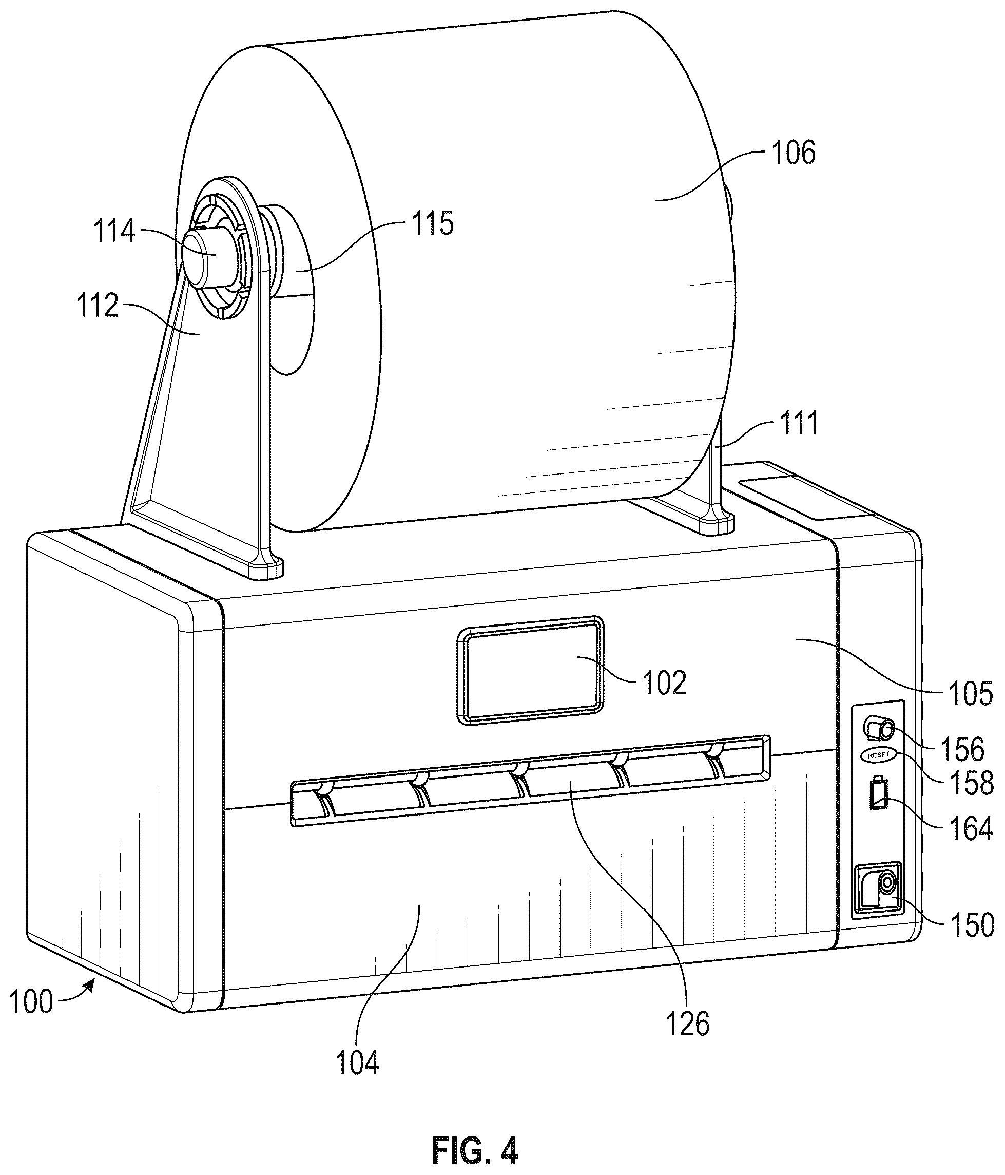 Patent US11812897 Figure 5 – Dispensing assembly for paper products