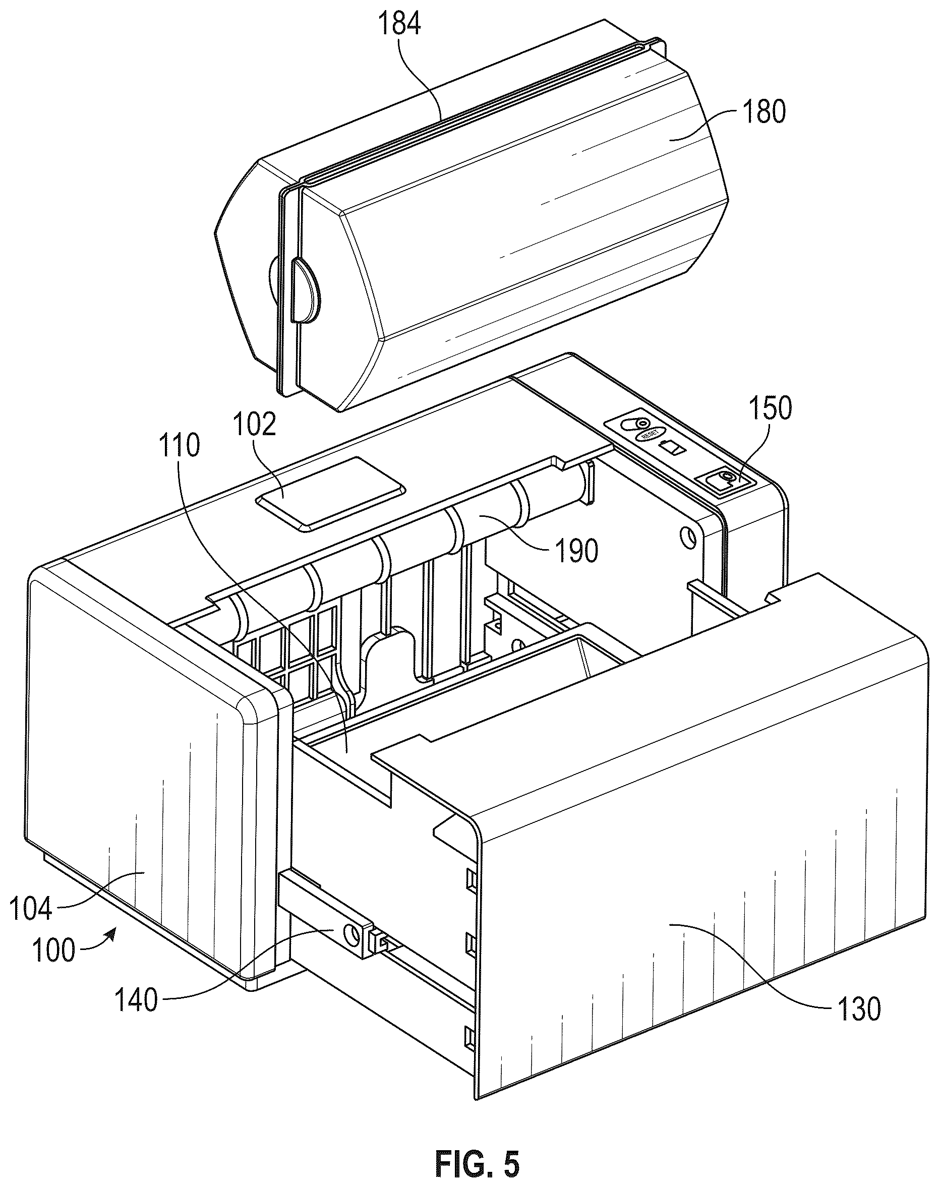 Patent US11812897 Figure 6 – Dispensing assembly for paper products
