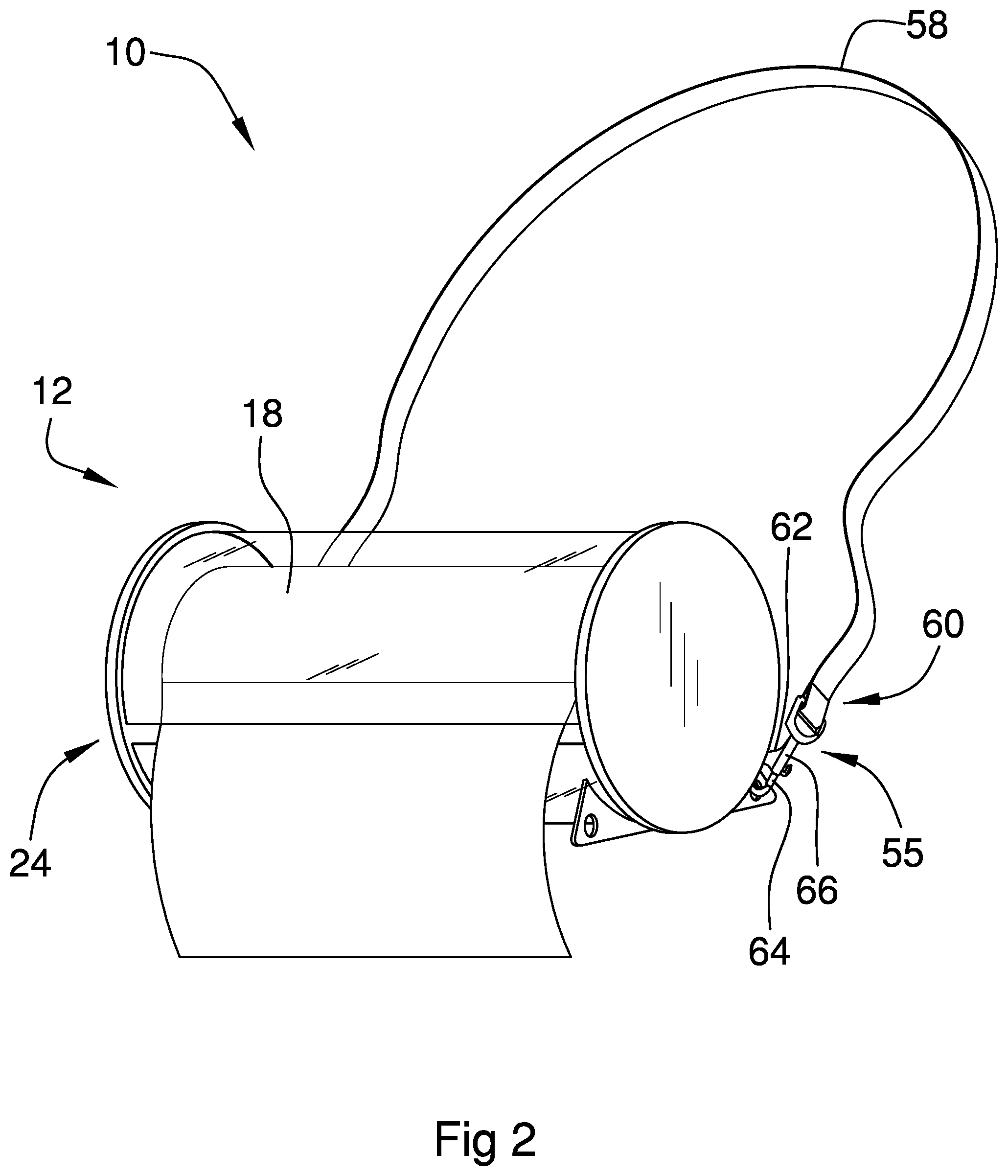 Patent US11812898 Figure 2 – Portable towel dispensing device