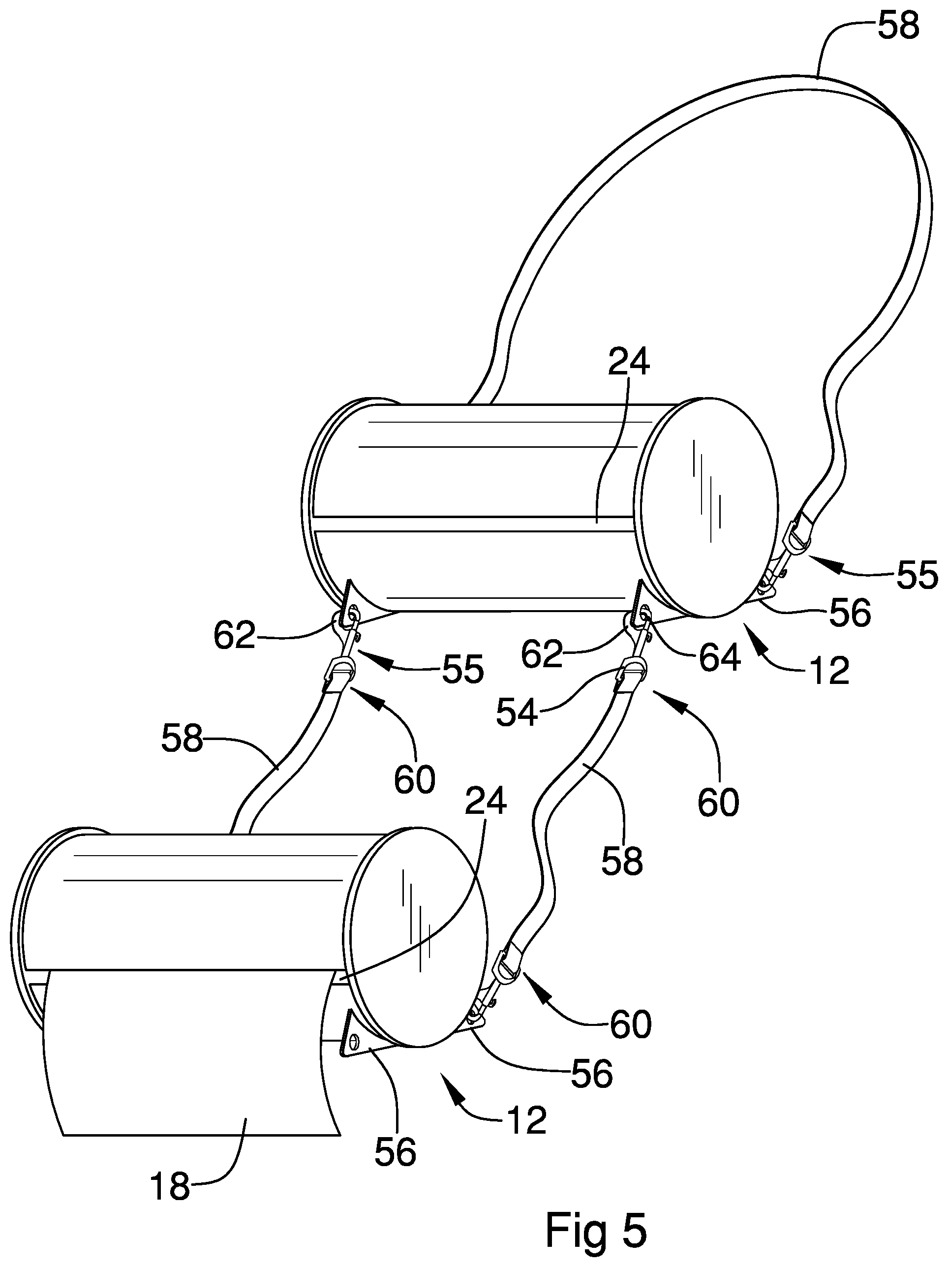 Patent US11812898 Figure 5 – Portable towel dispensing device