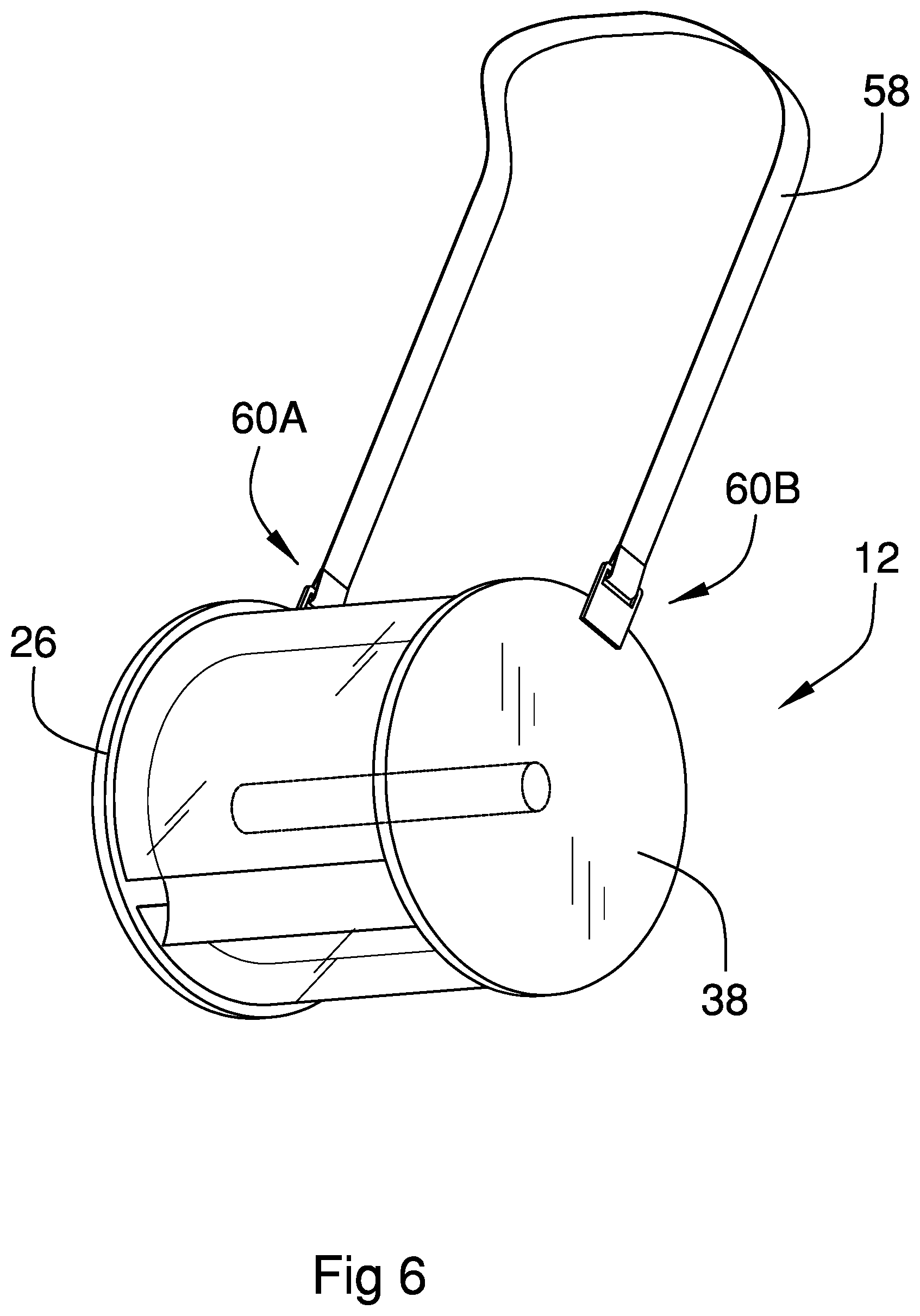 Patent US11812898 Figure 6 – Portable towel dispensing device
