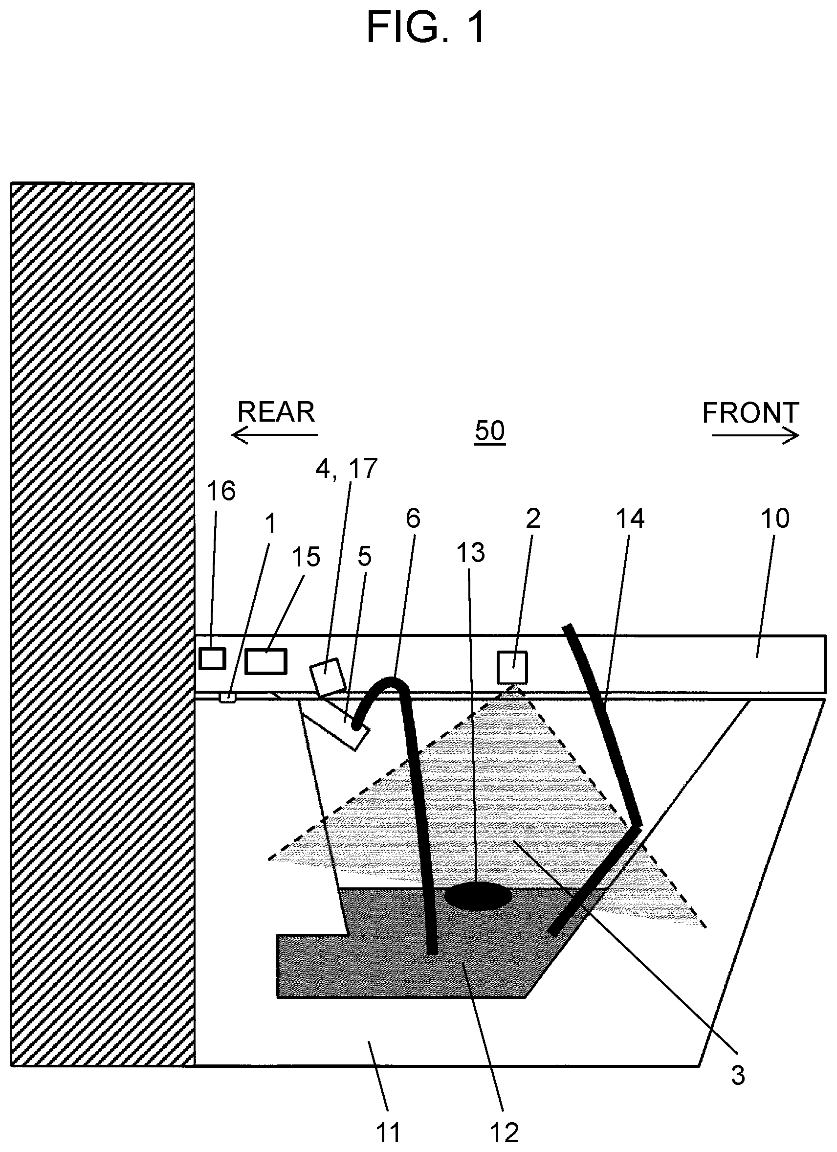 Patent US11812900 Figure 1 – Excretion detection system and toilet seat used in same
