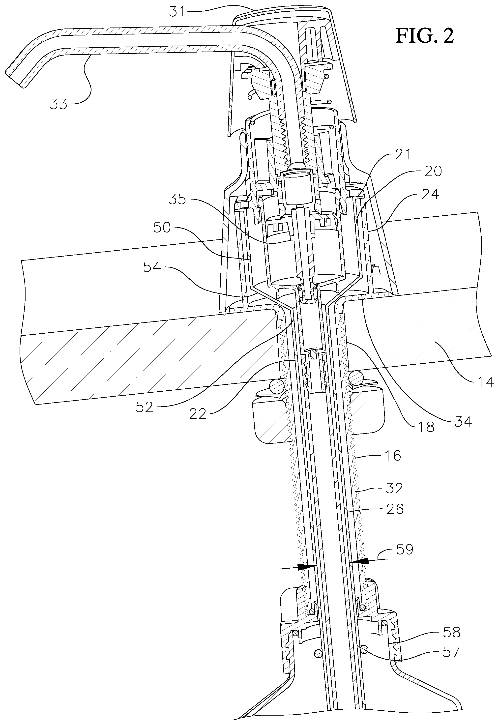 Patent US11812904 Figure 2 – Conduit for filling a fluid reservoir and methods for filling a fluid reservoir