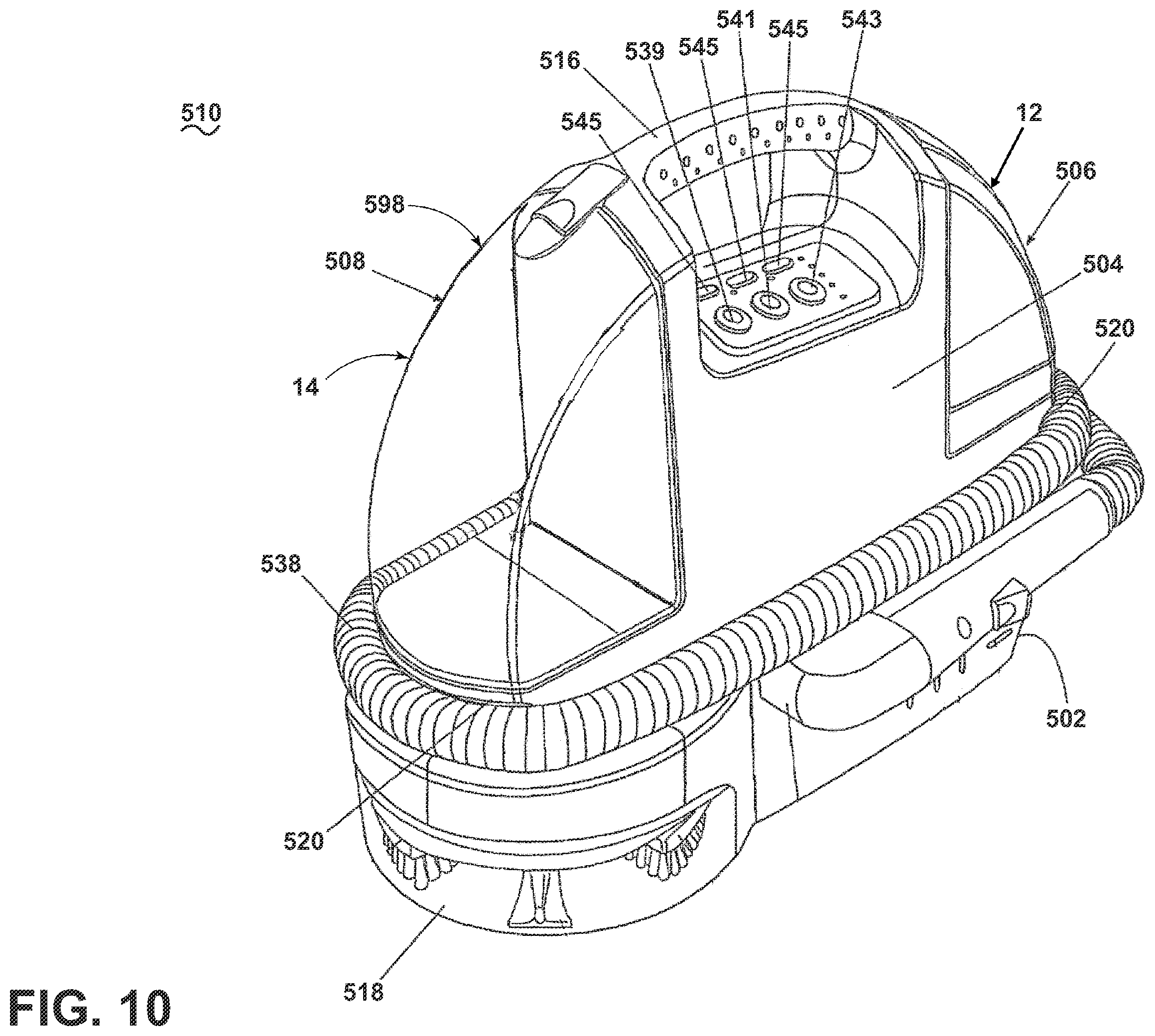 Patent US11812906 Figure 10 – Apparatus for cleaning a surface