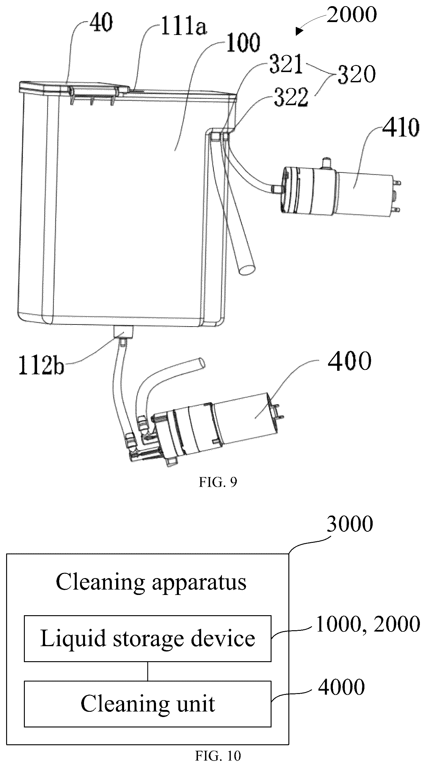 Patent US11812908 Figure 5 – Liquid storage device and cleaning apparatus