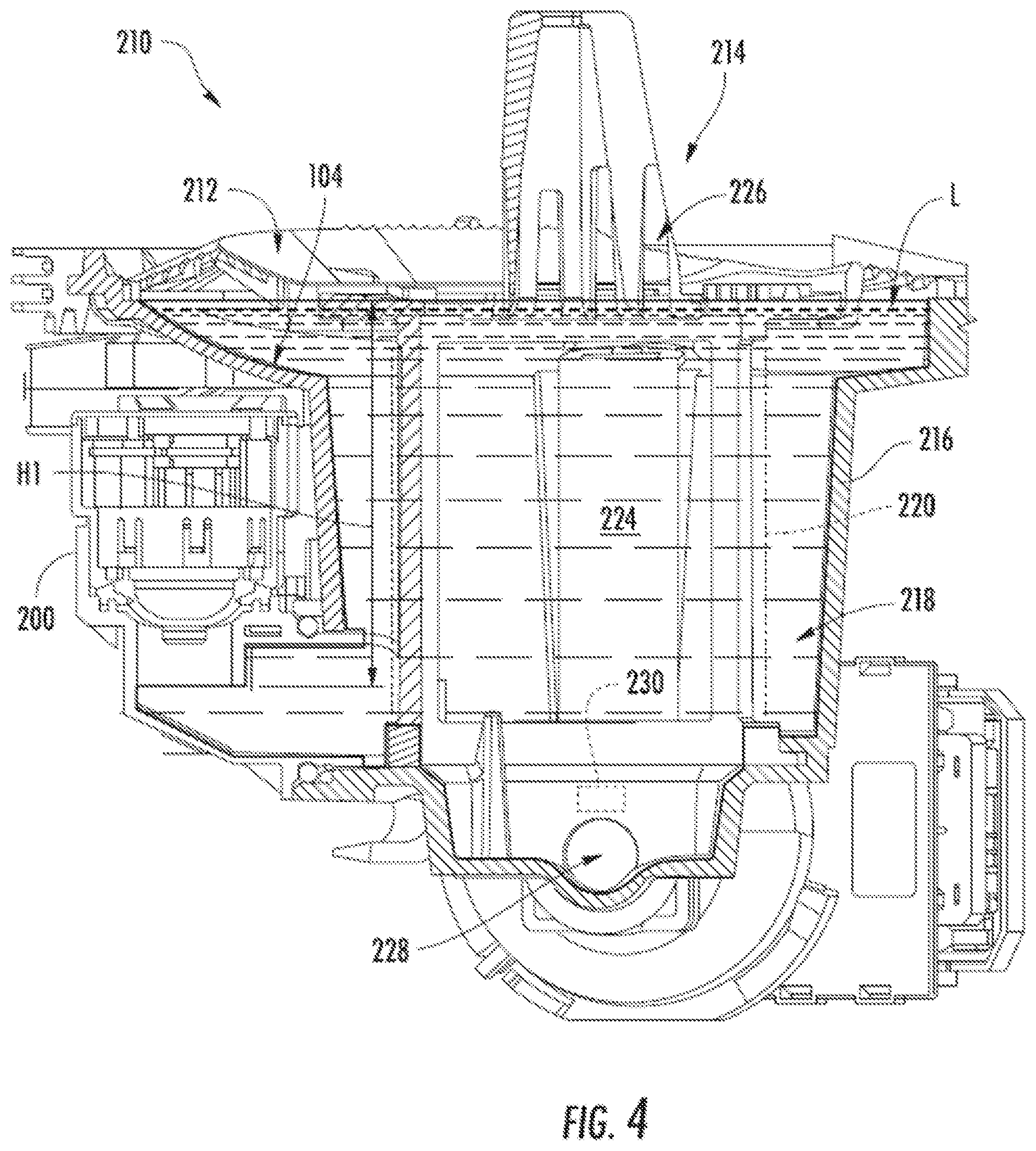 Patent US11812910 Figure 4 – Dishwashing appliances and methods for addressing obstruction therein