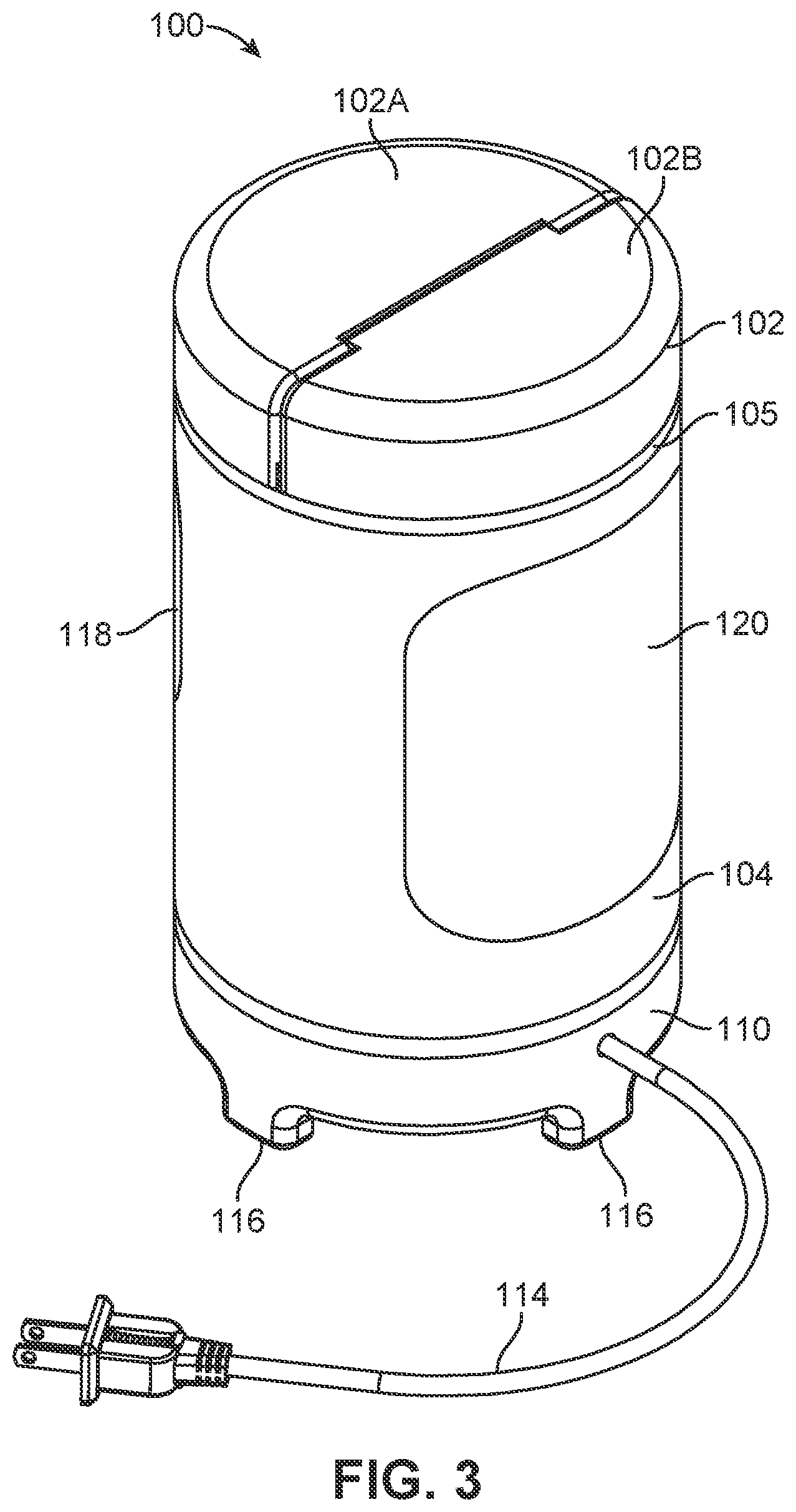 Patent US11812913 Figure 3 – Compact dishwasher for cleaning a few eating utensils