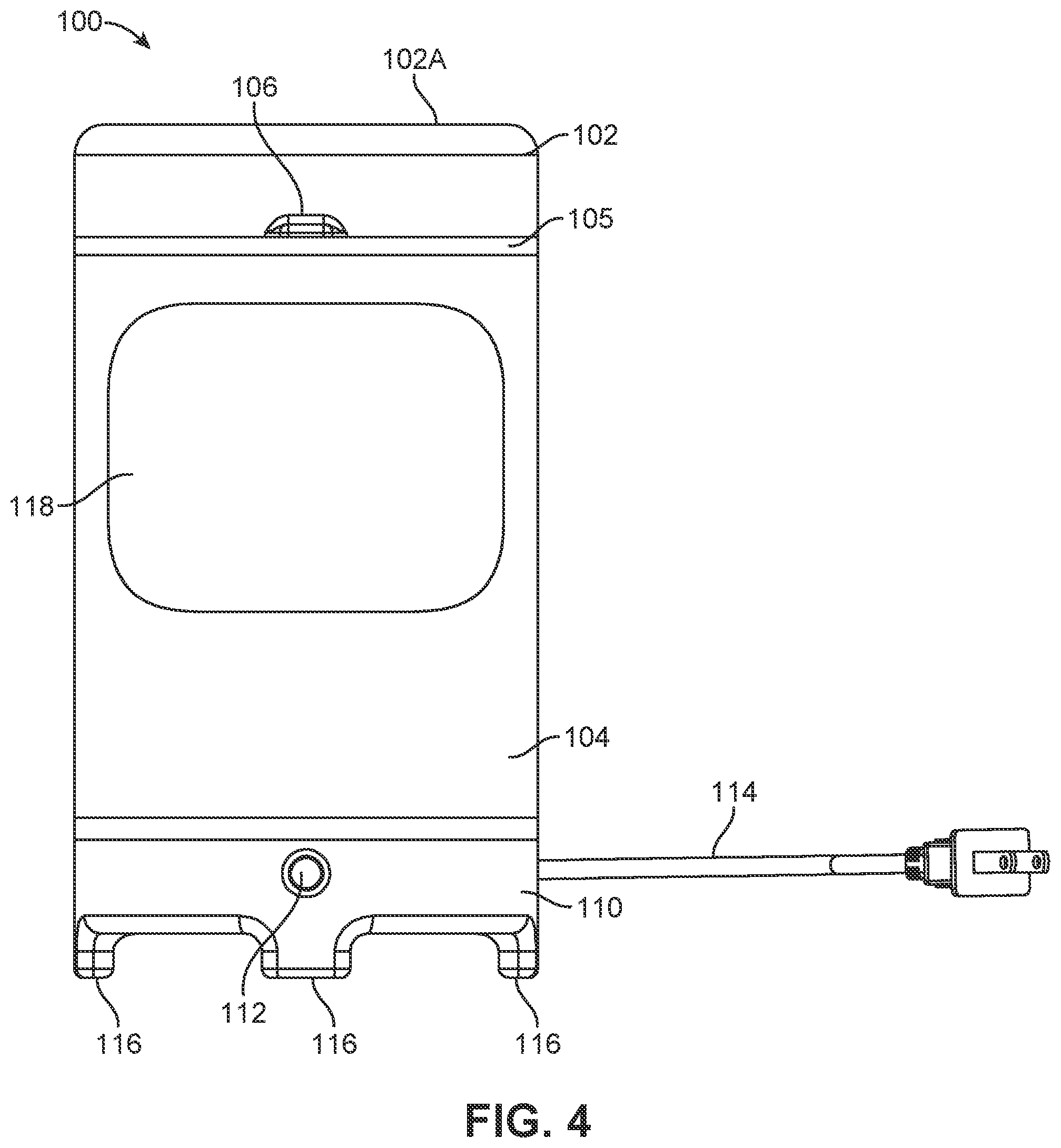 Patent US11812913 Figure 4 – Compact dishwasher for cleaning a few eating utensils