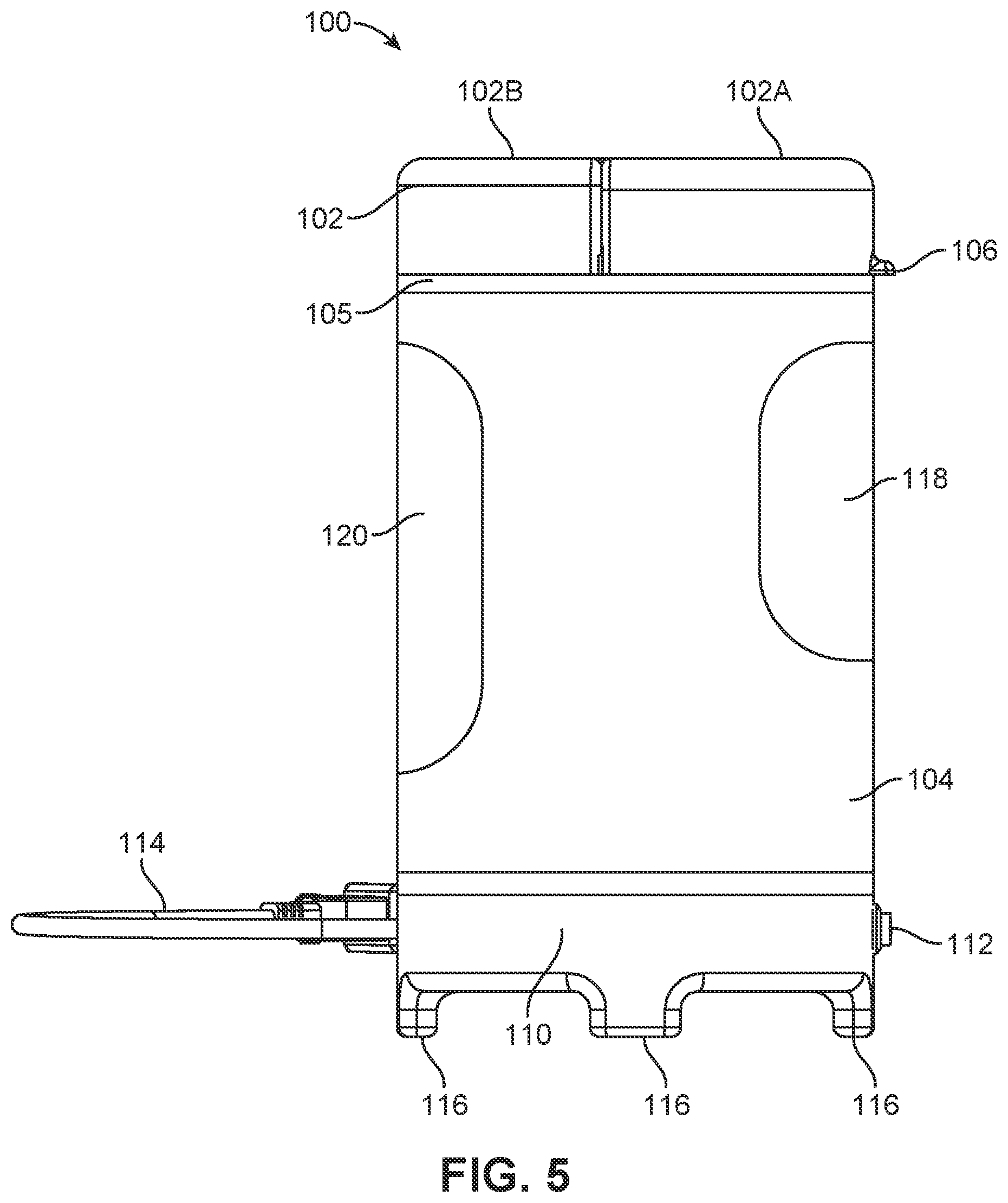 Patent US11812913 Figure 5 – Compact dishwasher for cleaning a few eating utensils