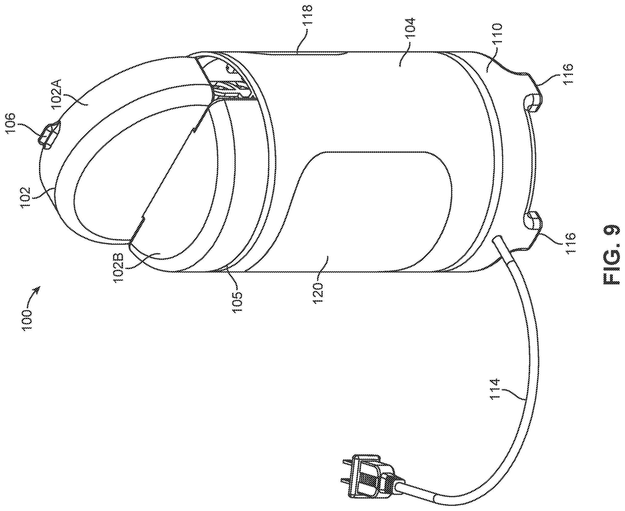 Patent US11812913 Figure 9 – Compact dishwasher for cleaning a few eating utensils