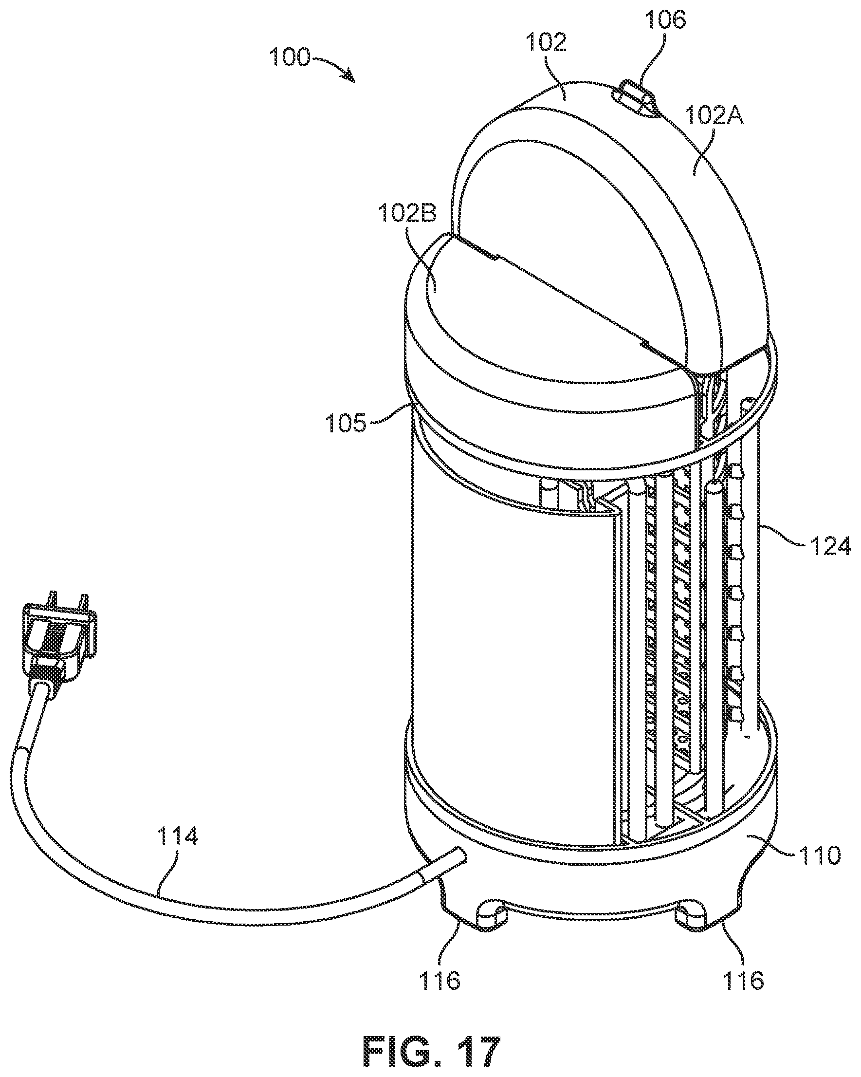 Patent US11812913 Figure 17 – Compact dishwasher for cleaning a few eating utensils