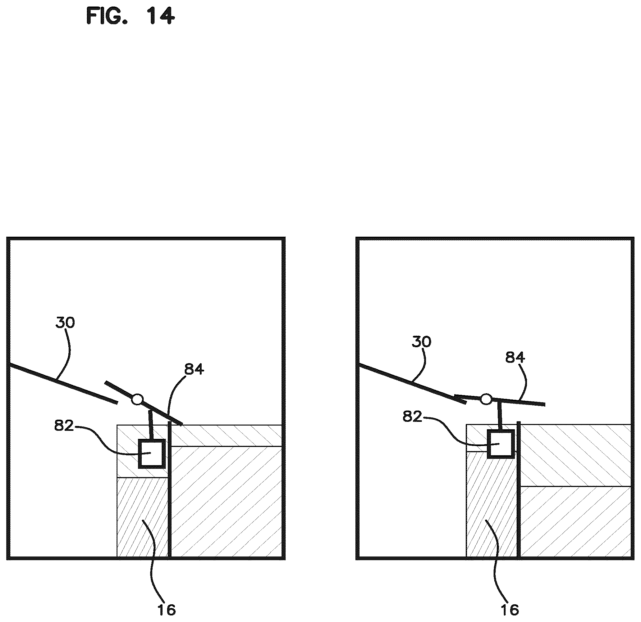 Patent US11812914 Figure 14 – Apparatus for separating chemistries in a door-type dishmachine