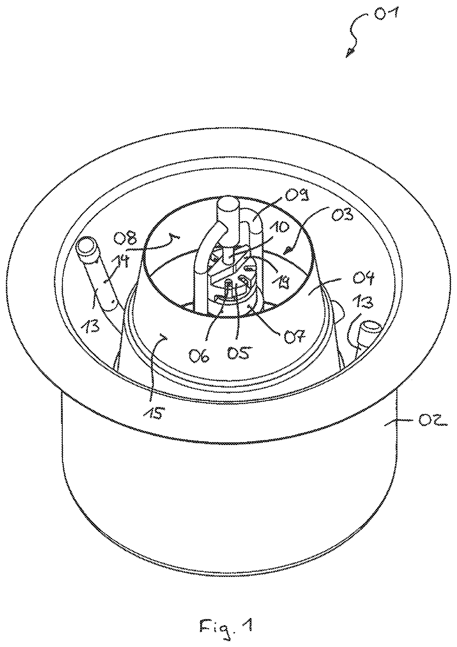 Patent US11812915 Figure 1 – Cleaning device for food vessels