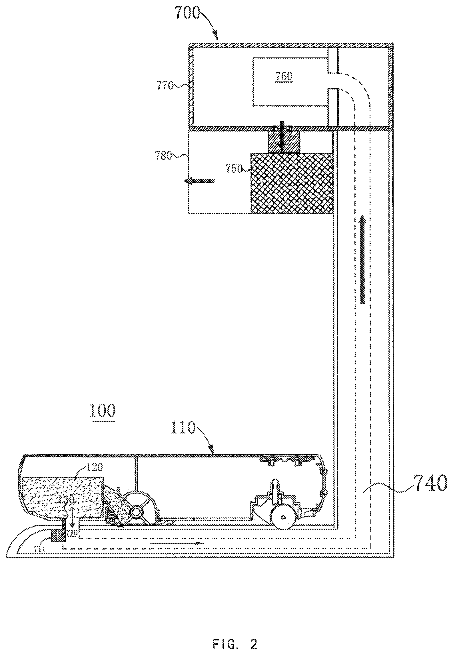 Patent US11812917 Figure 2 – Cleaning system