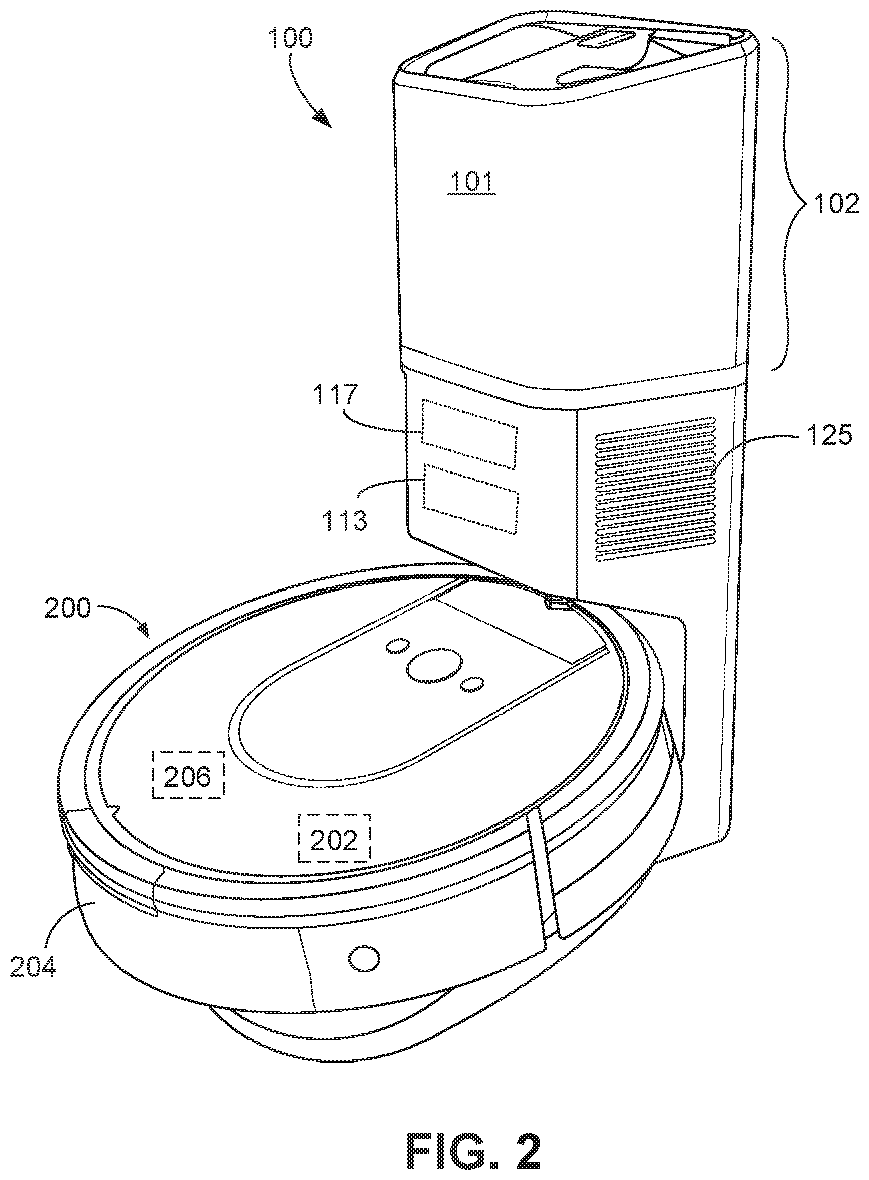 Patent US11812918 Figure 2 – Filtering devices for evacuation stations