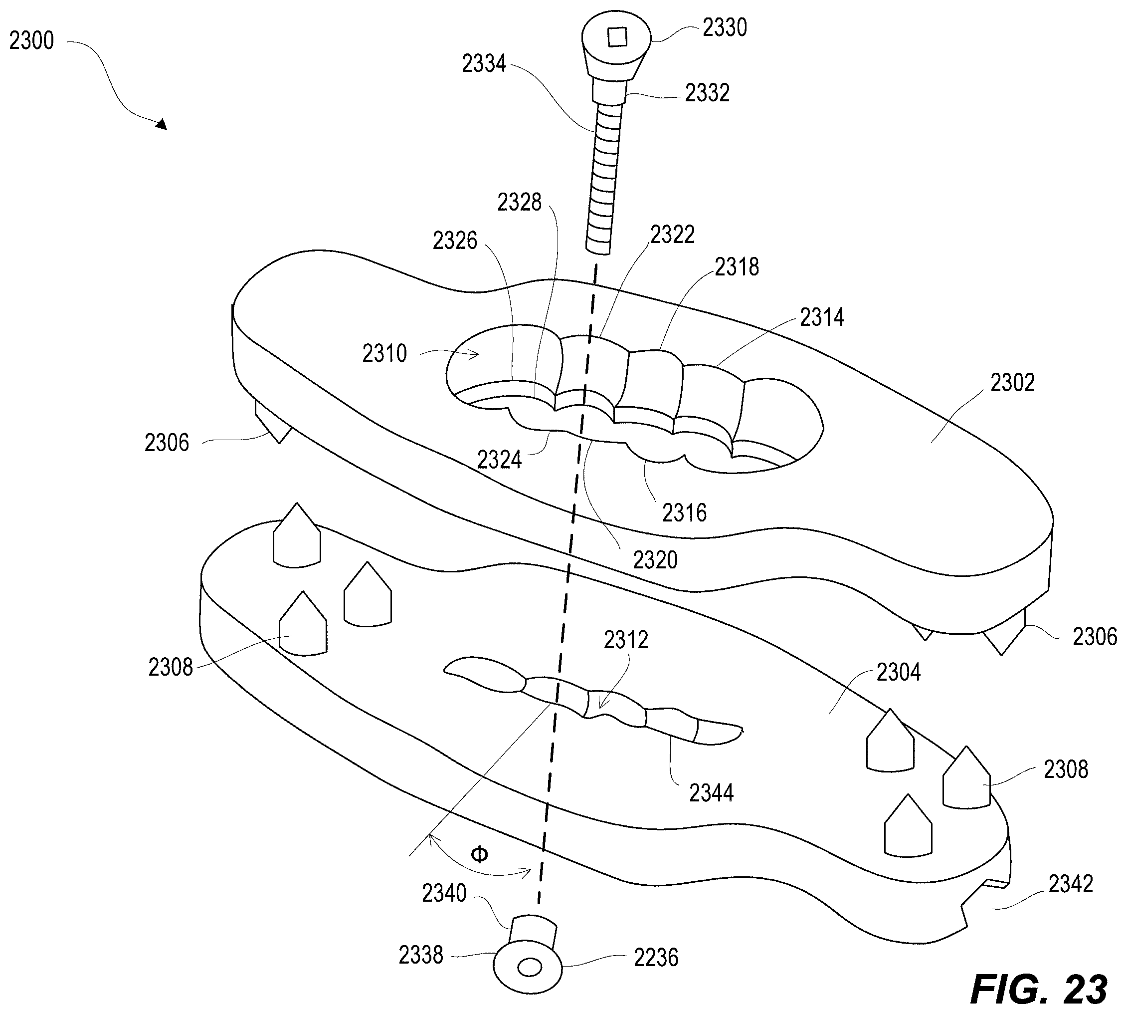 Patent US11812923 Figure 12 – Spinal fixation device