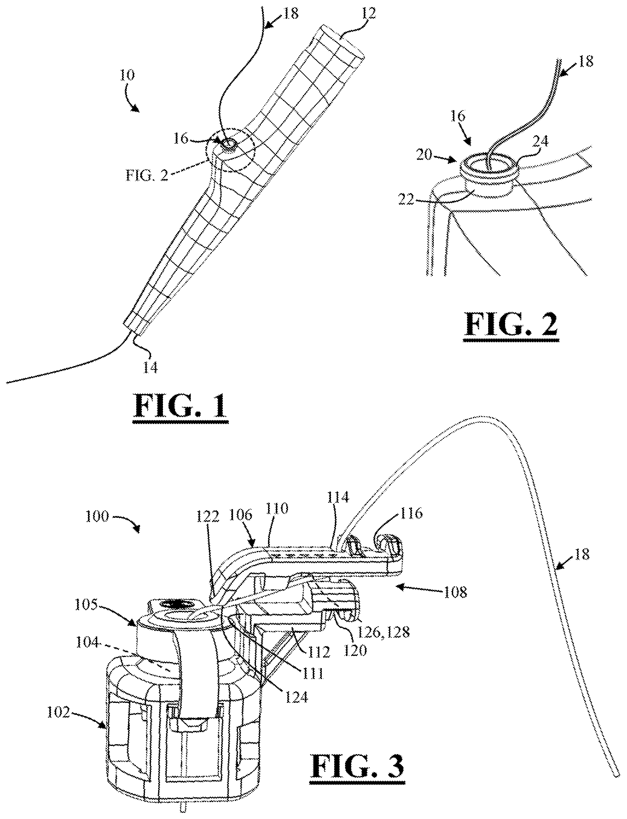 Patent US11812932 Figure 1 – Guidewire locking device