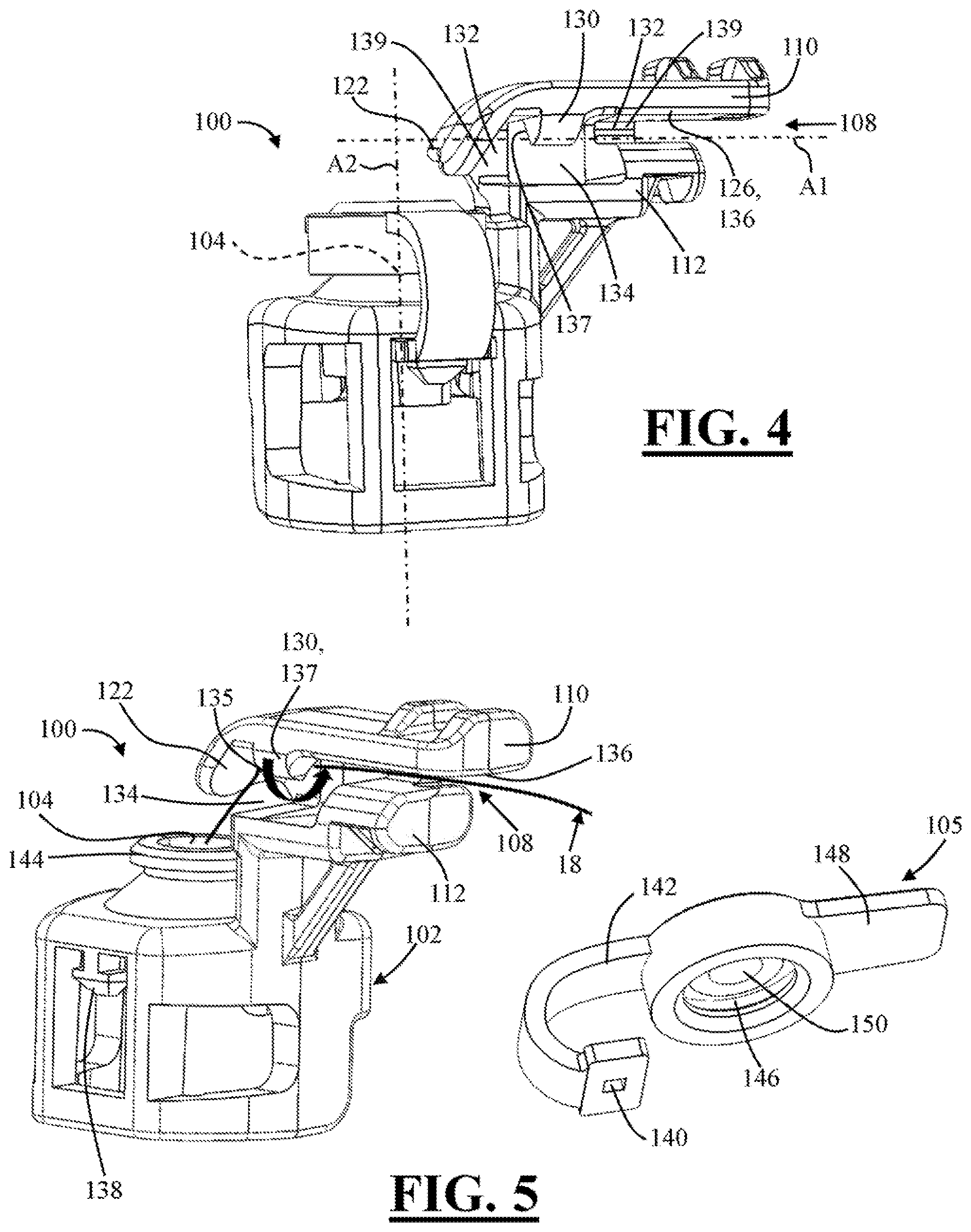 Patent US11812932 Figure 2 – Guidewire locking device