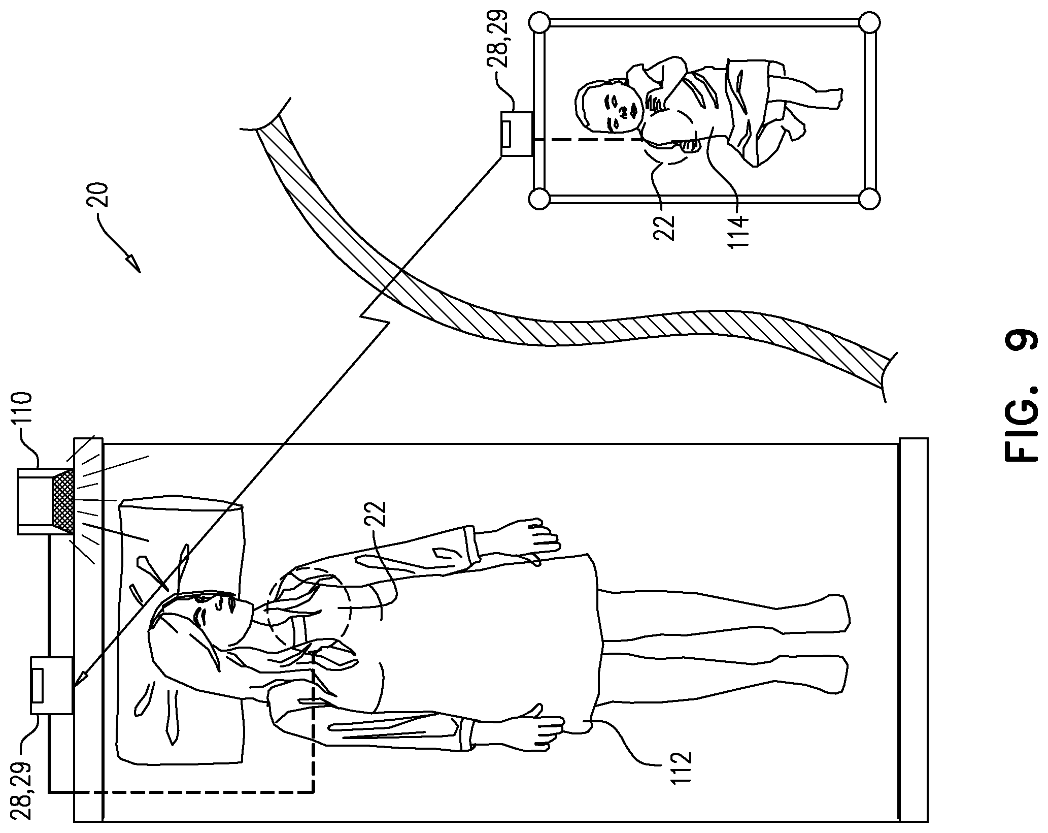 Patent US11812936 Figure 9 – Apparatus and methods for monitoring a sleeping subject