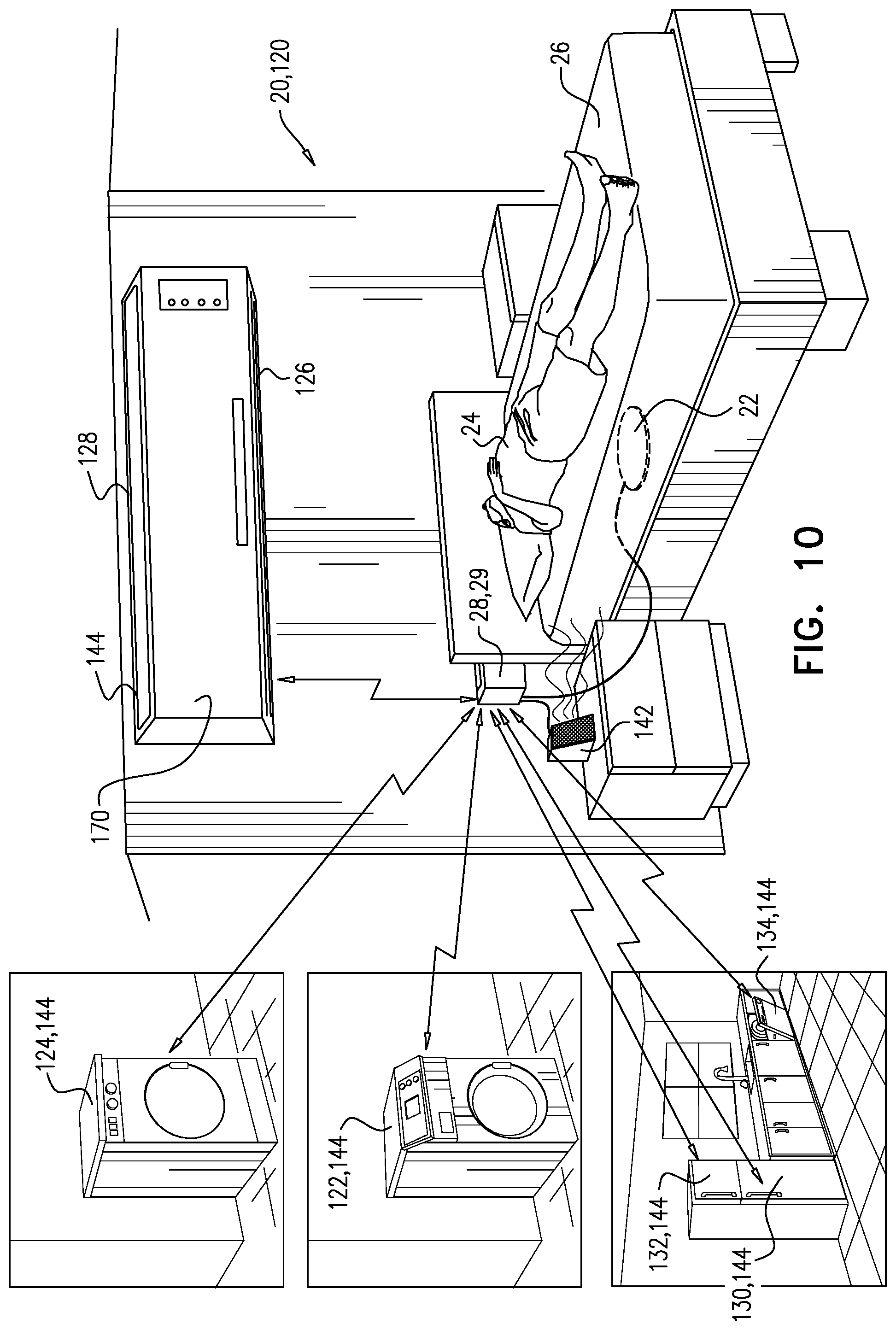 Patent US11812936 Figure 10 – Apparatus and methods for monitoring a sleeping subject