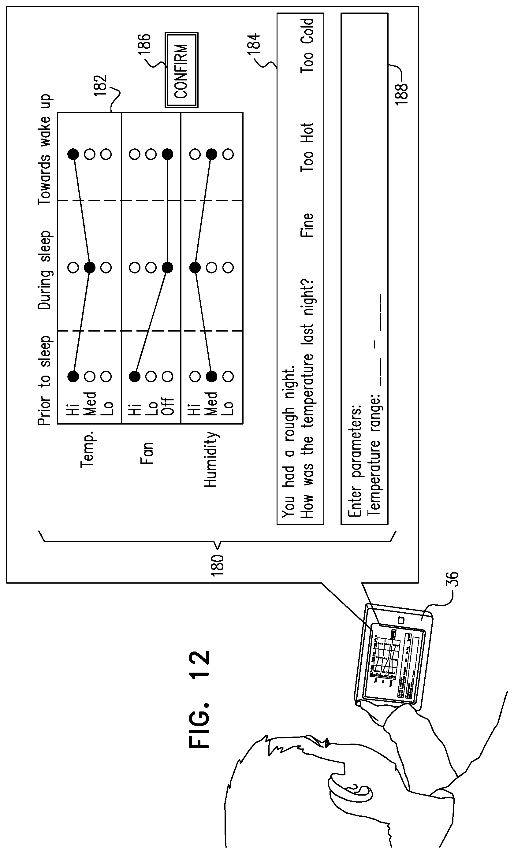 Patent US11812936 Figure 12 – Apparatus and methods for monitoring a sleeping subject