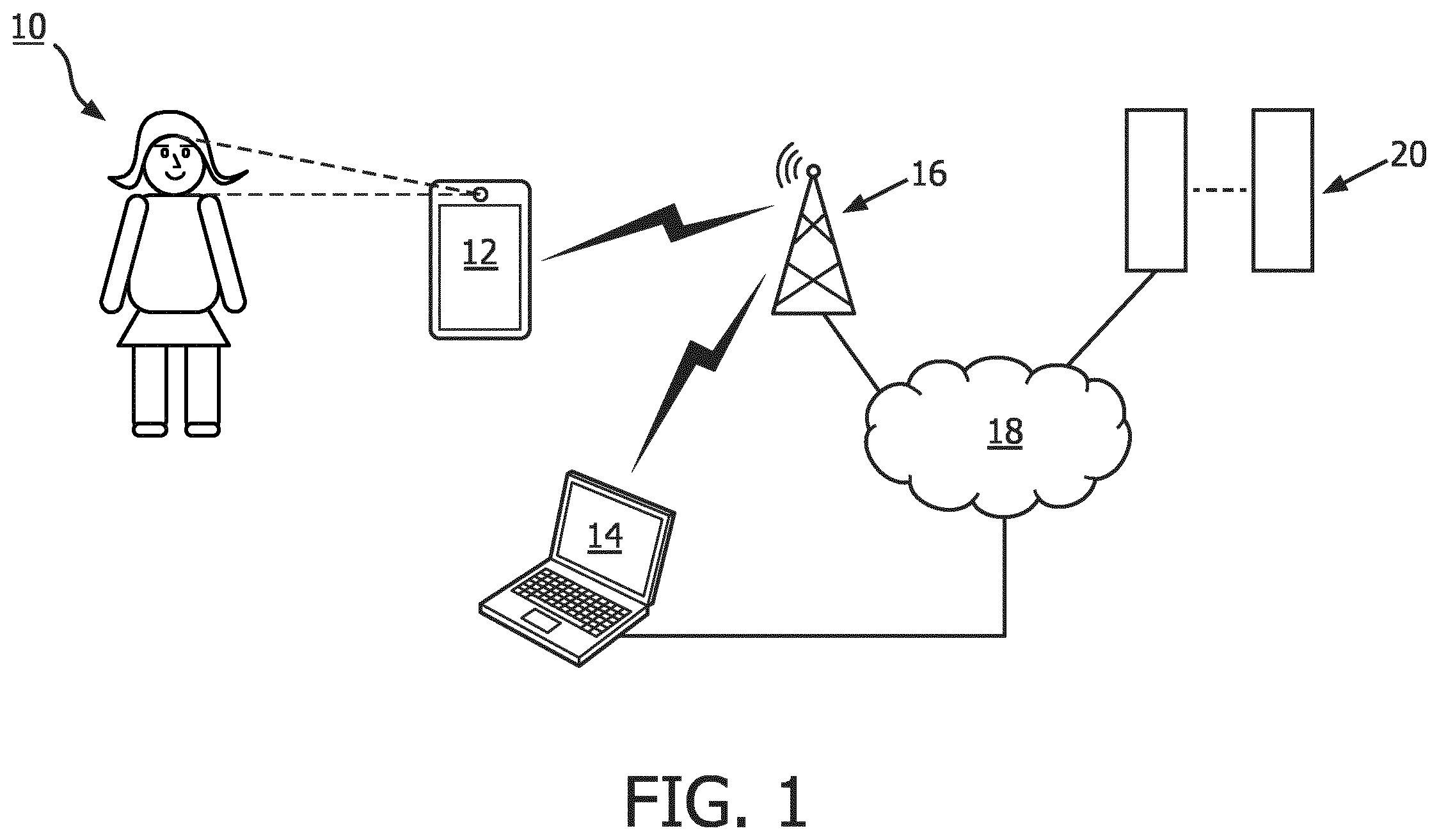 Patent US11812937 — Apparatus, method and medium for predicting and displaying a fertility window of a woman — Figure 1