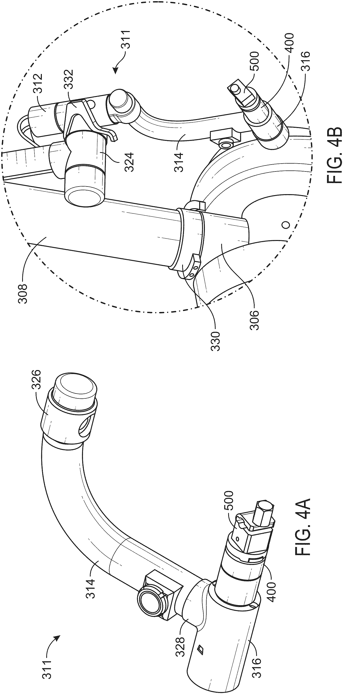 Patent US11812938 Figure 6 – Co-manipulation surgical system having a coupling mechanism removeably attachable to surgical instruments