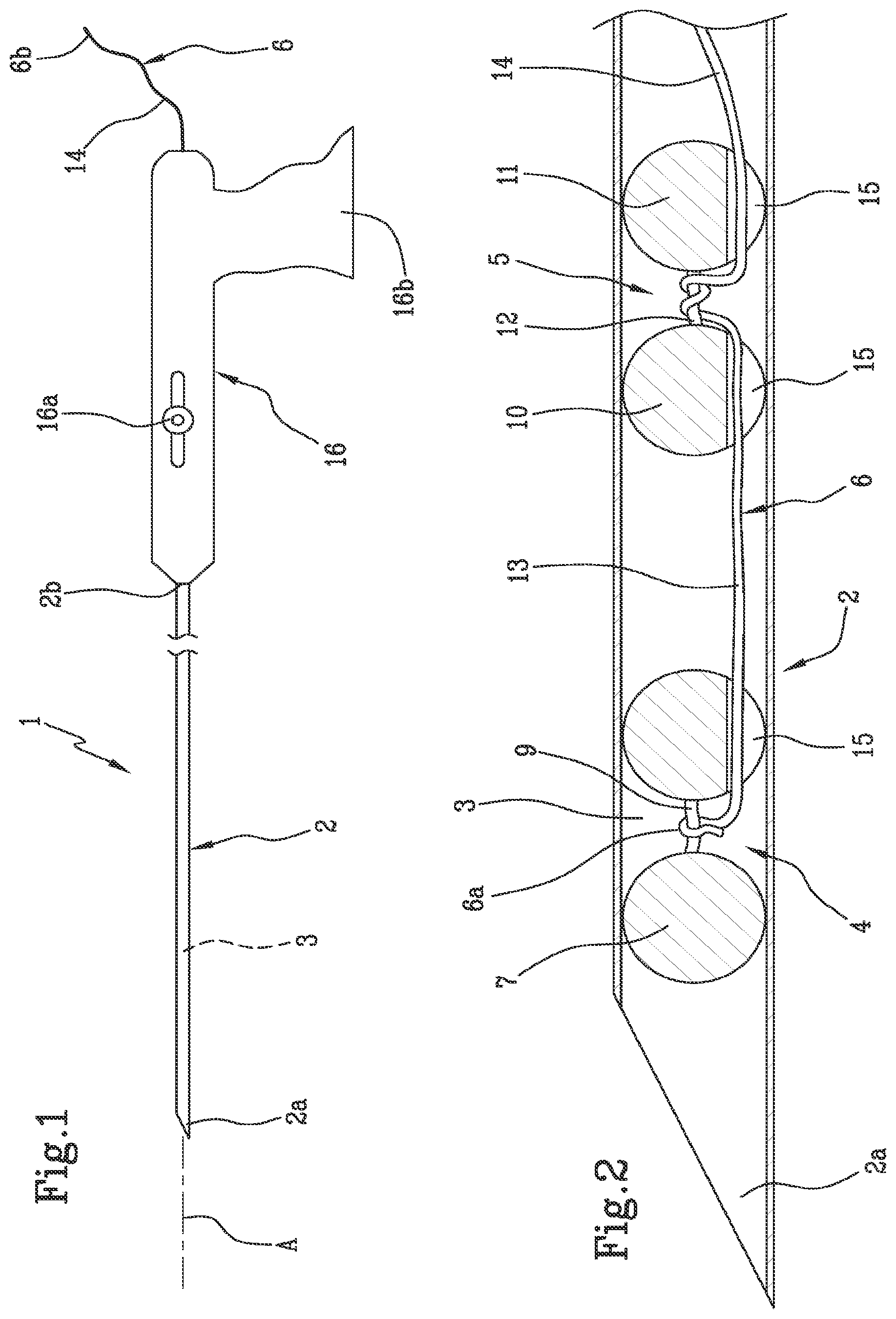 Patent US11812942 Figure 1 – Suturing device, in particular for suturing lacerations of the meniscus