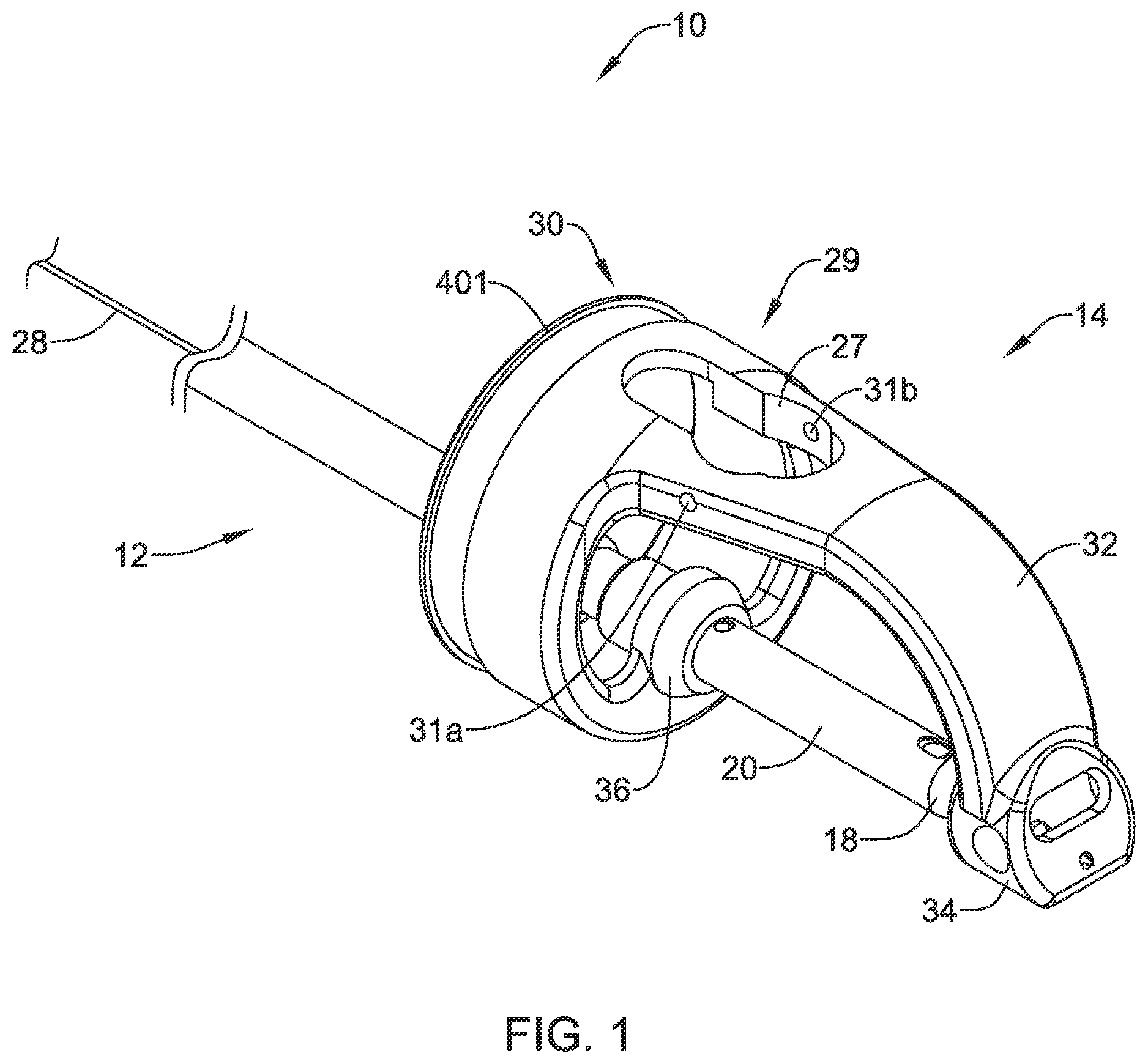 Patent US11812944 Figure 1 – Suture based closure device for use with endoscope