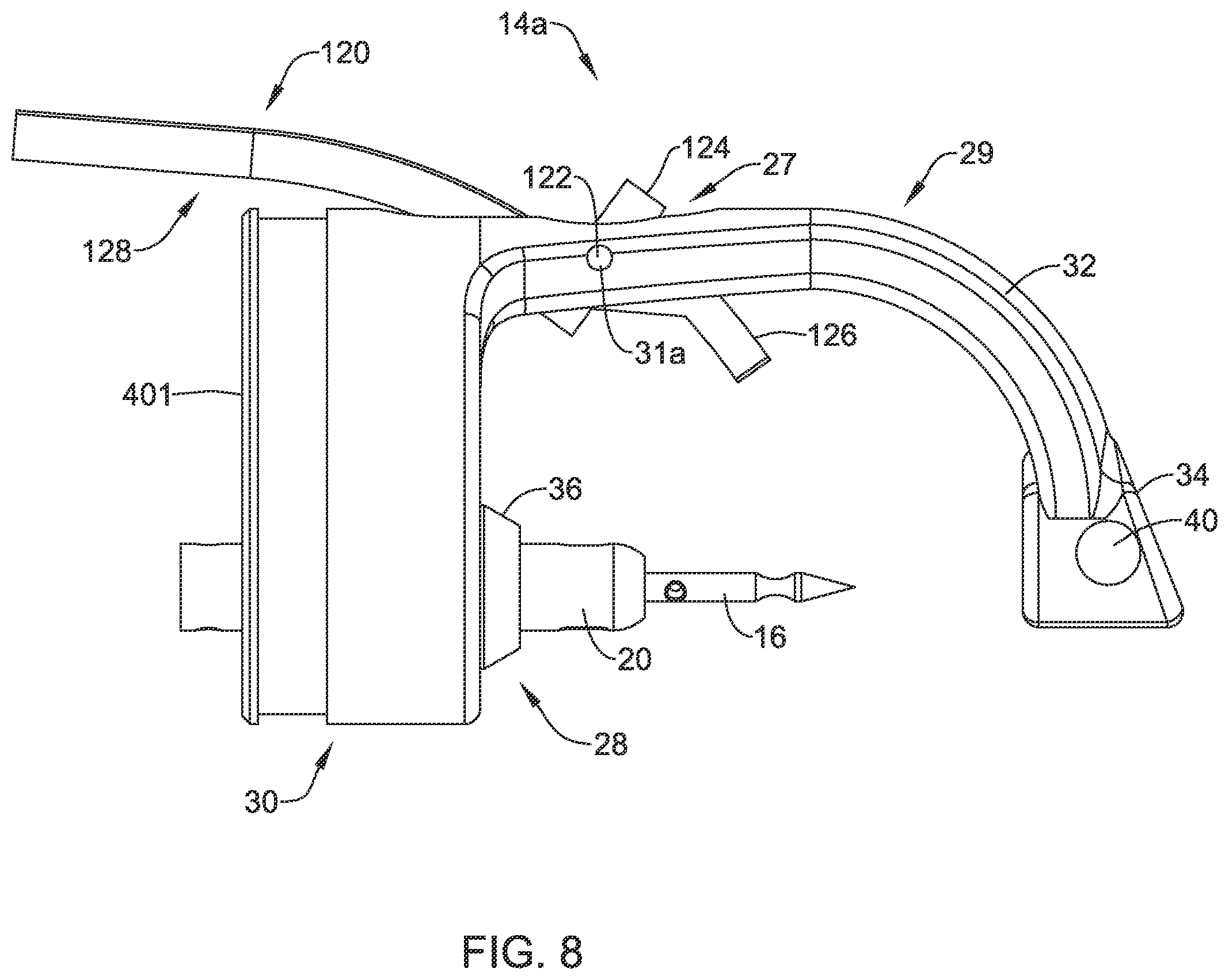 Patent US11812944 Figure 8 – Suture based closure device for use with endoscope