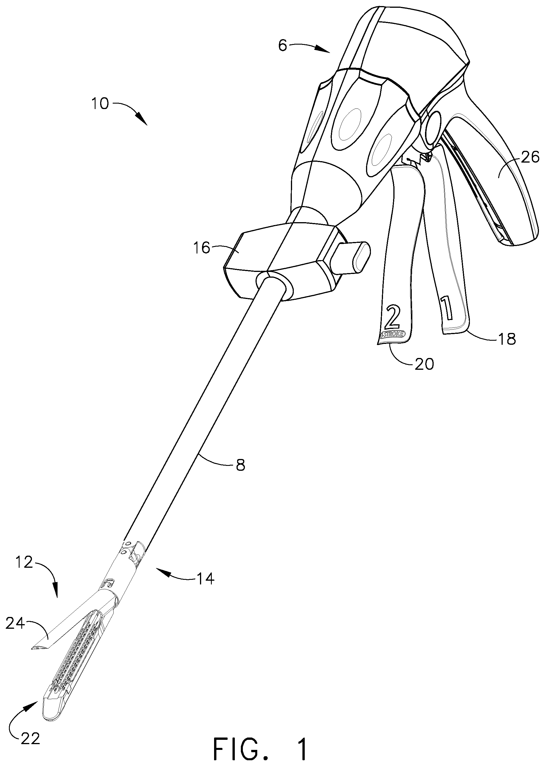 Patent US11812954 Figure 1 – Robotically-controlled motorized surgical instrument with an end effector