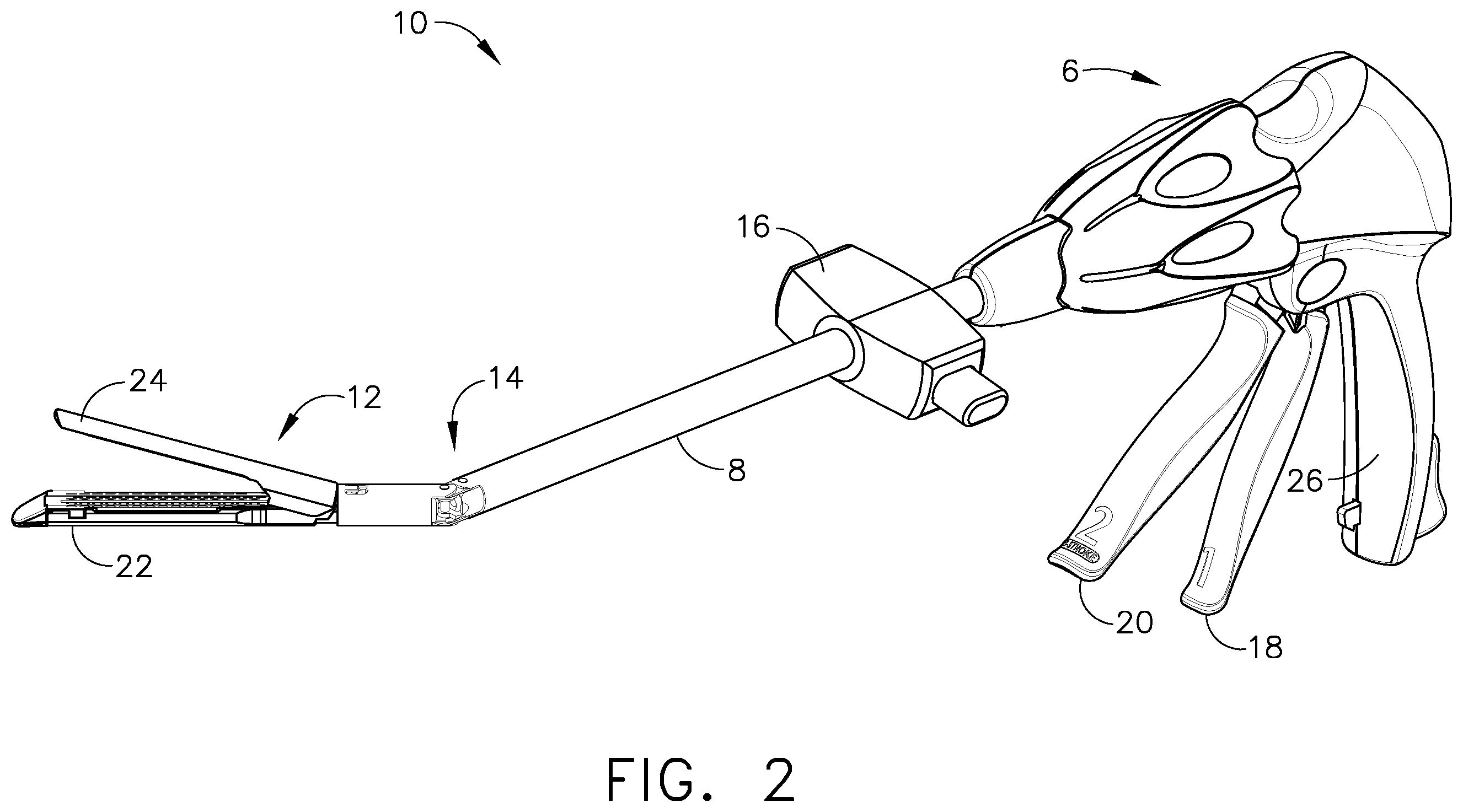 Patent US11812954 Figure 2 – Robotically-controlled motorized surgical instrument with an end effector