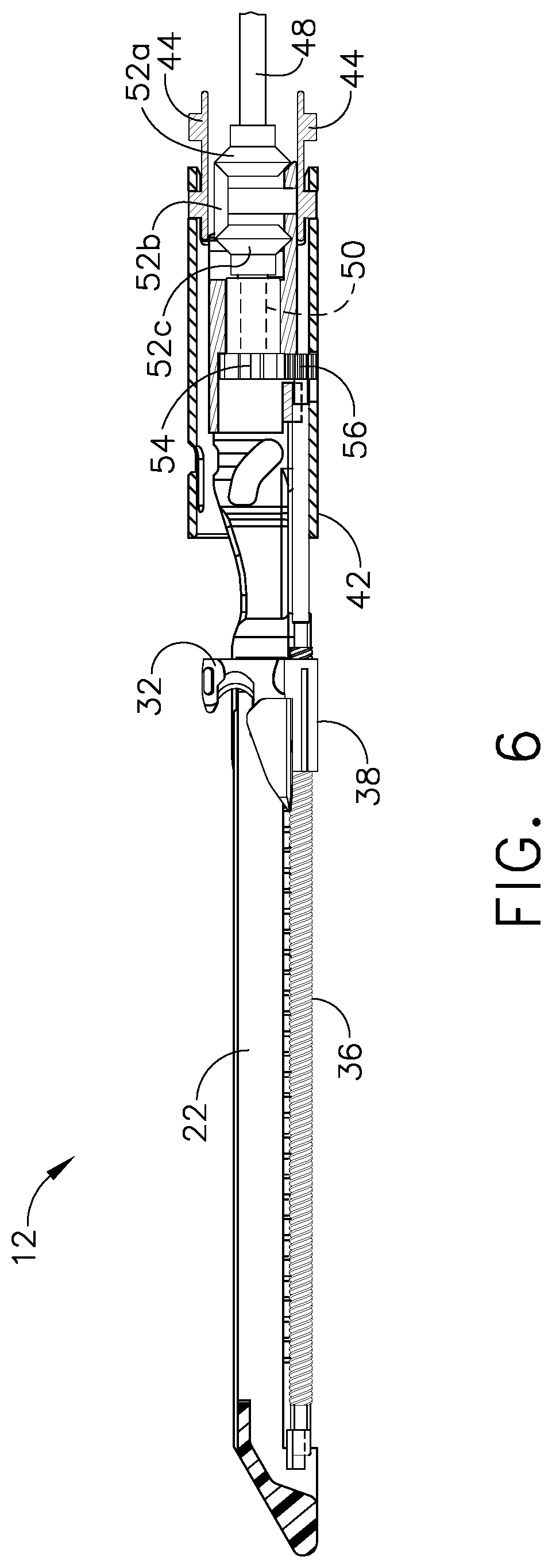 Patent US11812954 Figure 6 – Robotically-controlled motorized surgical instrument with an end effector