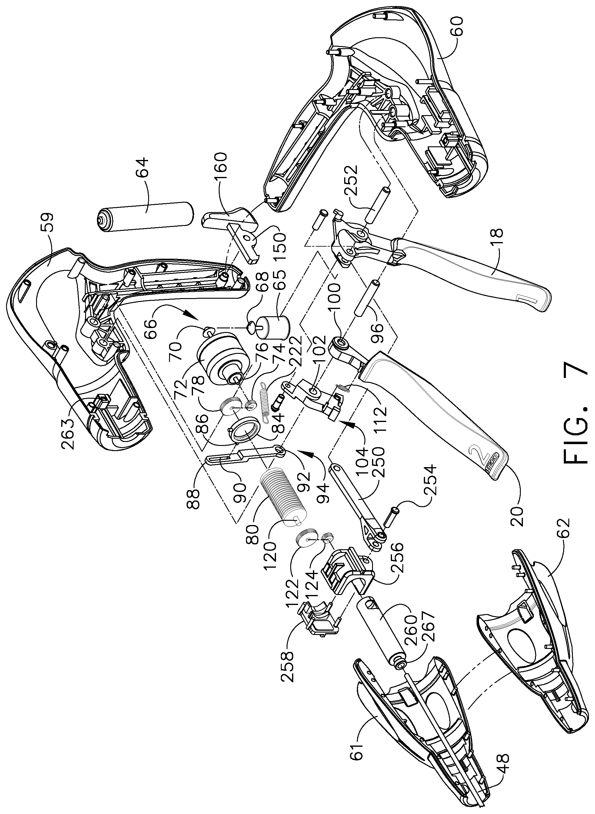 Patent US11812954 Figure 7 – Robotically-controlled motorized surgical instrument with an end effector