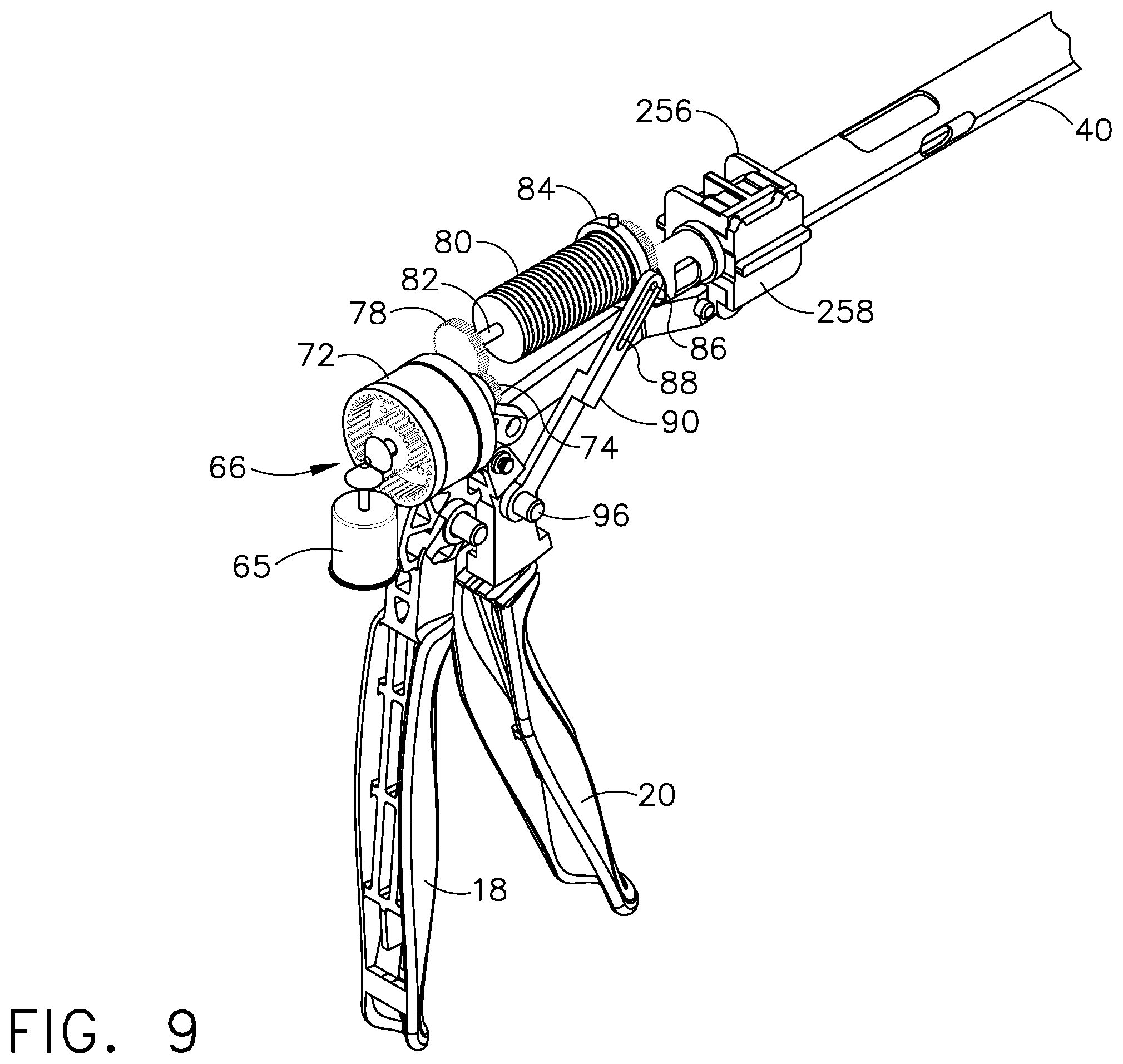 Patent US11812954 Figure 9 – Robotically-controlled motorized surgical instrument with an end effector